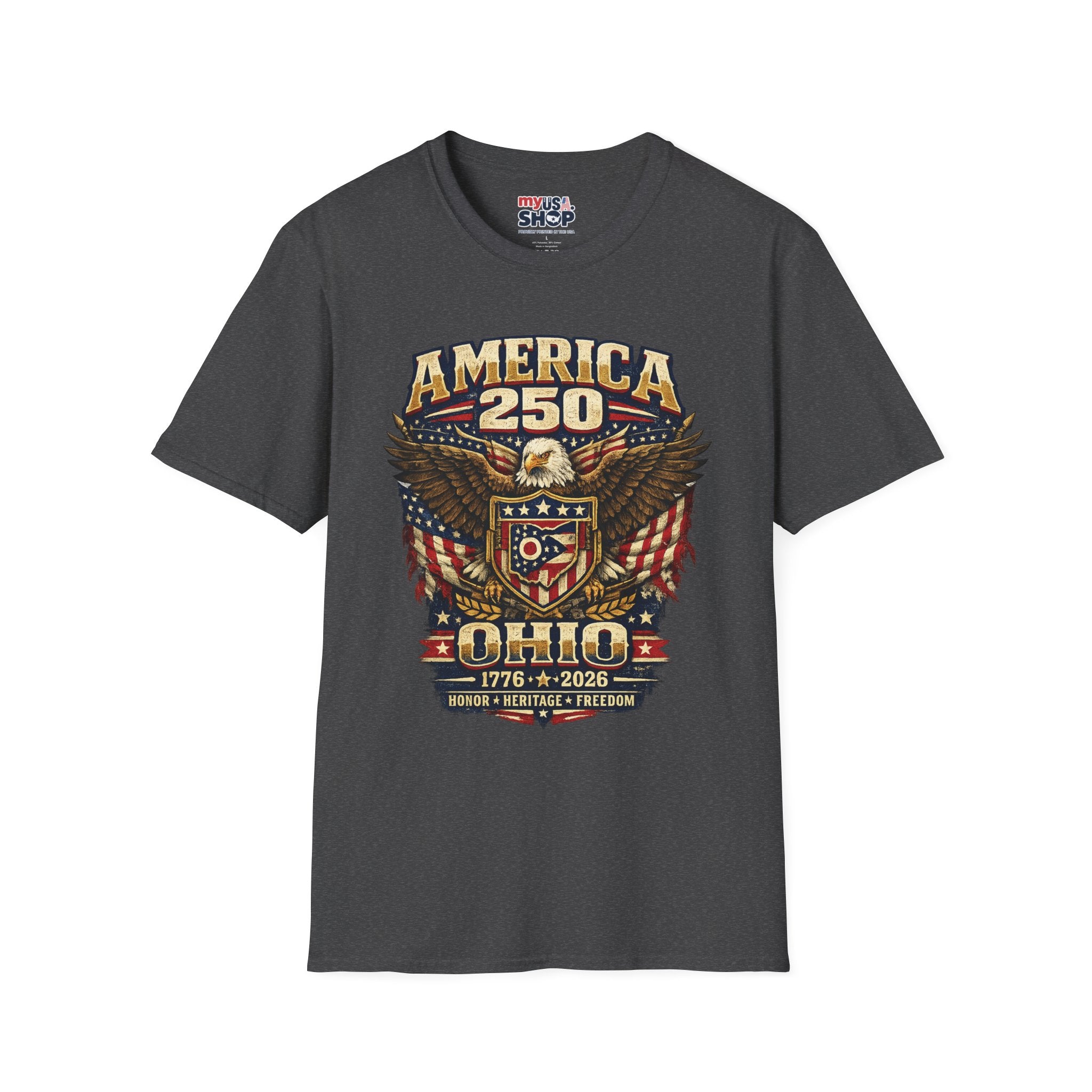 America 250 Ohio Eagle T-Shirt —1776–2026 Patriotic Tee