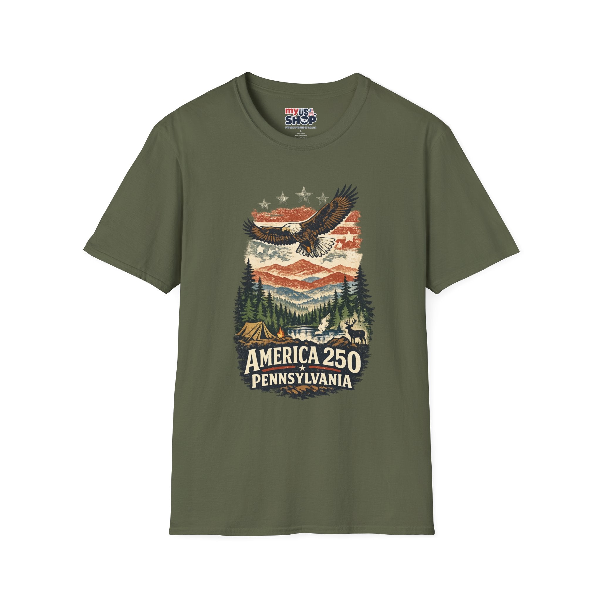 Pennsylvania America 250 Shirt — Wilderness Eagle Outdoor Graphic Tee