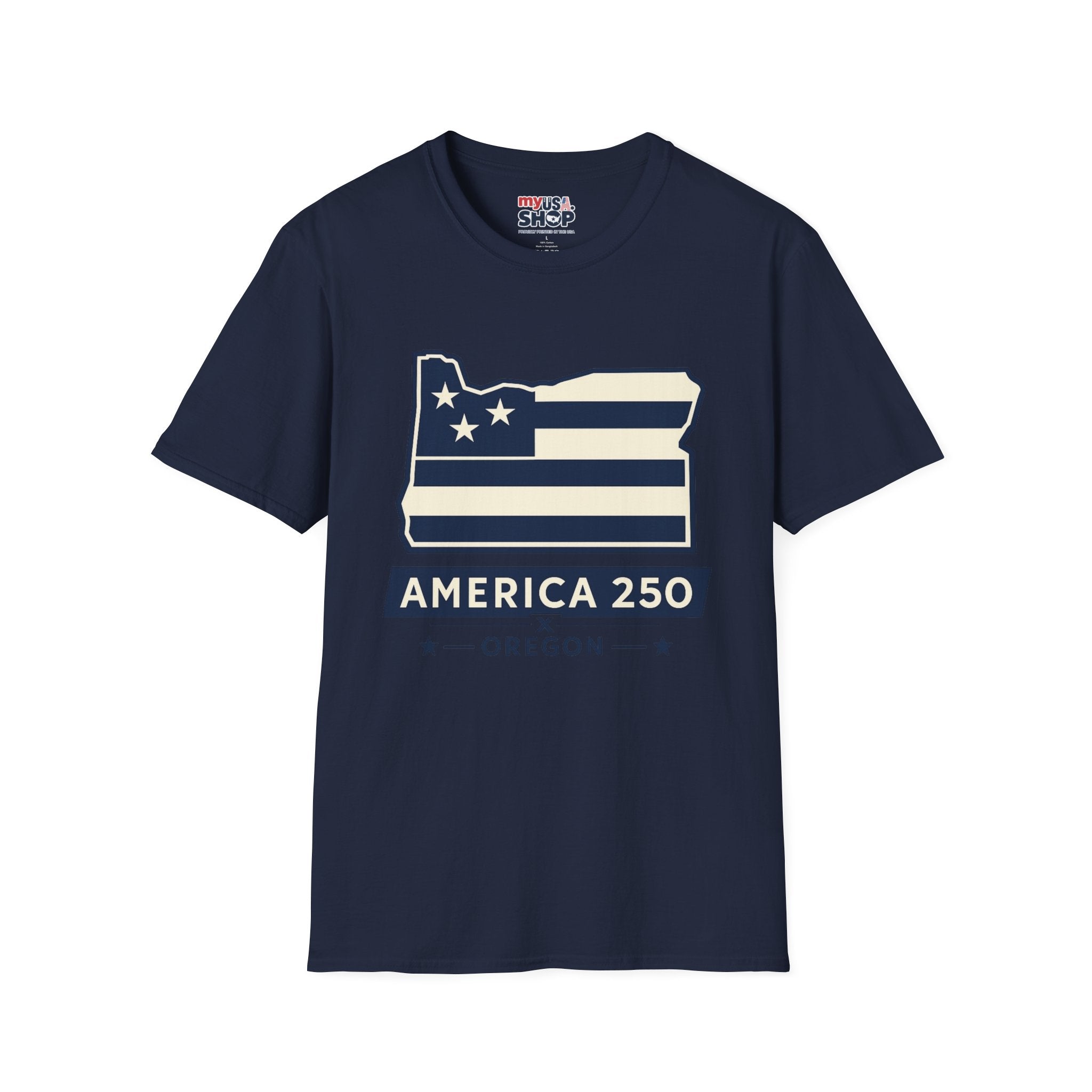 America 250 Oregon Shirt — Minimal Oregon State Flag Graphic Tee