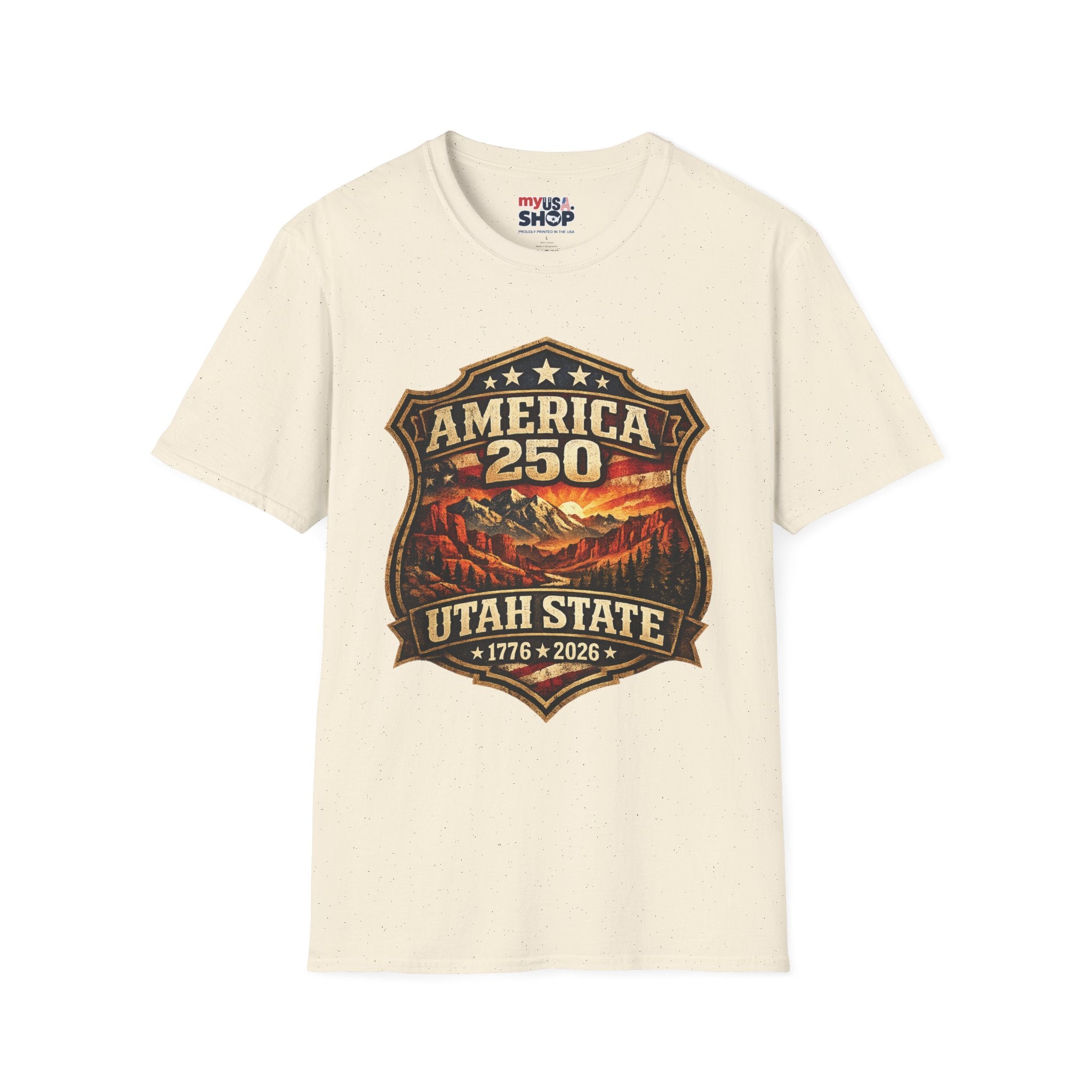 America 250 Utah State Shirt — Vintage Canyon Heritage Tee