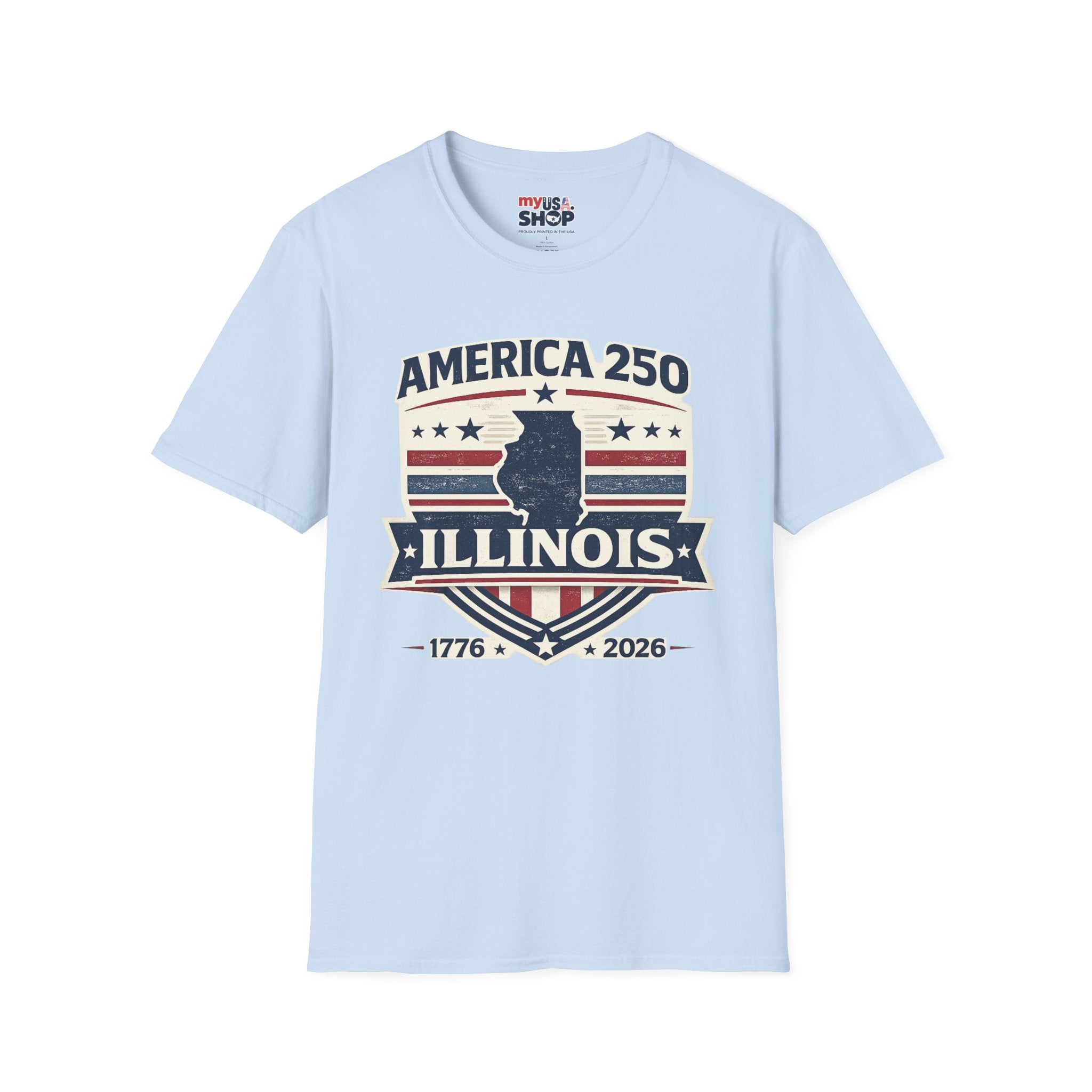 America 250 Illinois T-Shirt — 1776–2026 USA State Pride Tee