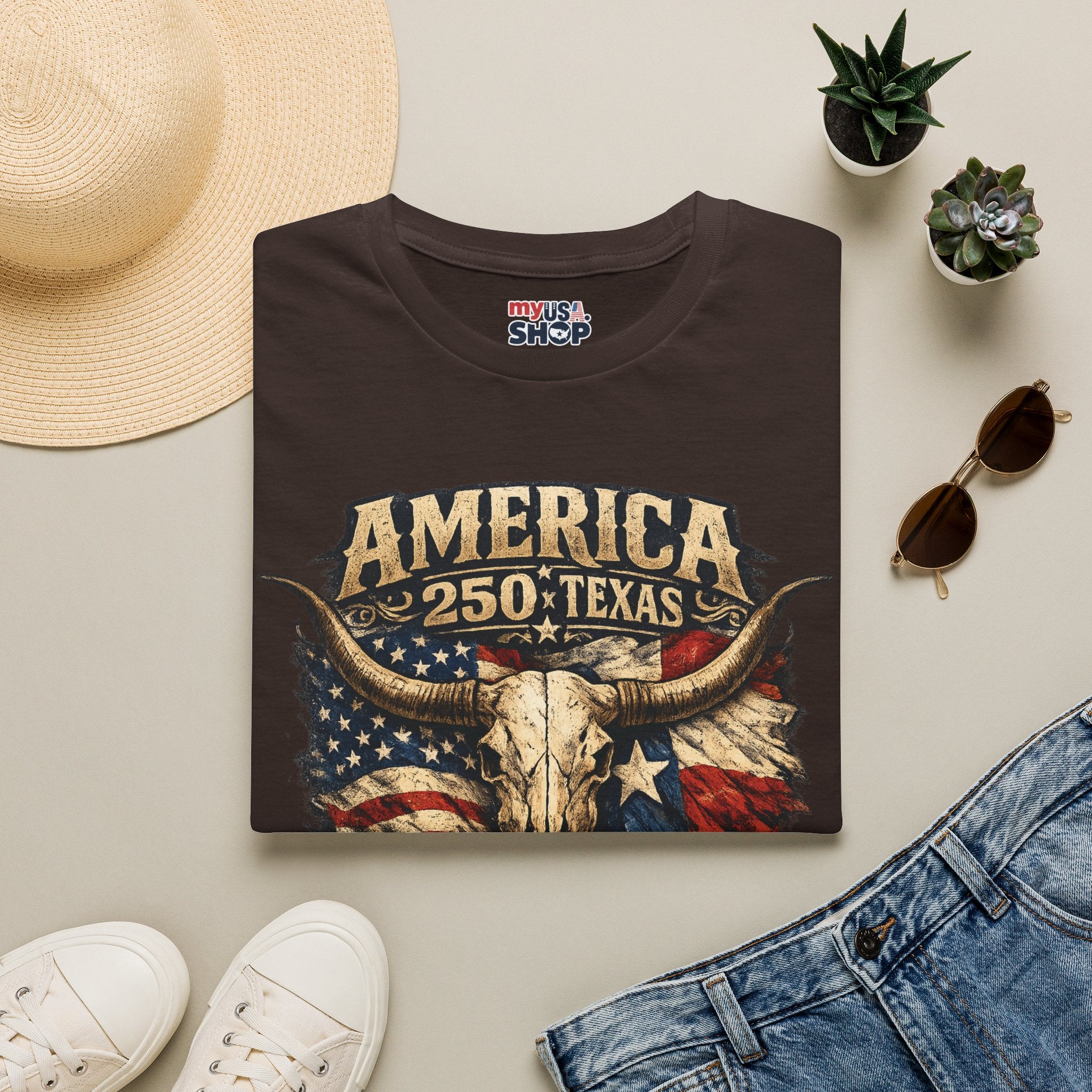 America 250 Texas Shirt — Liberty & Legacy Western Graphic Tee
