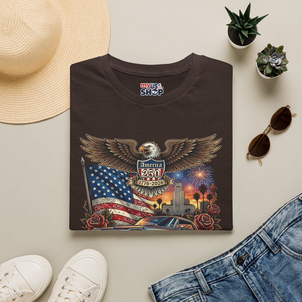 America 250 Chicano Patriotic – Eagle, Flag & Classic Car 1776–2026 Pride