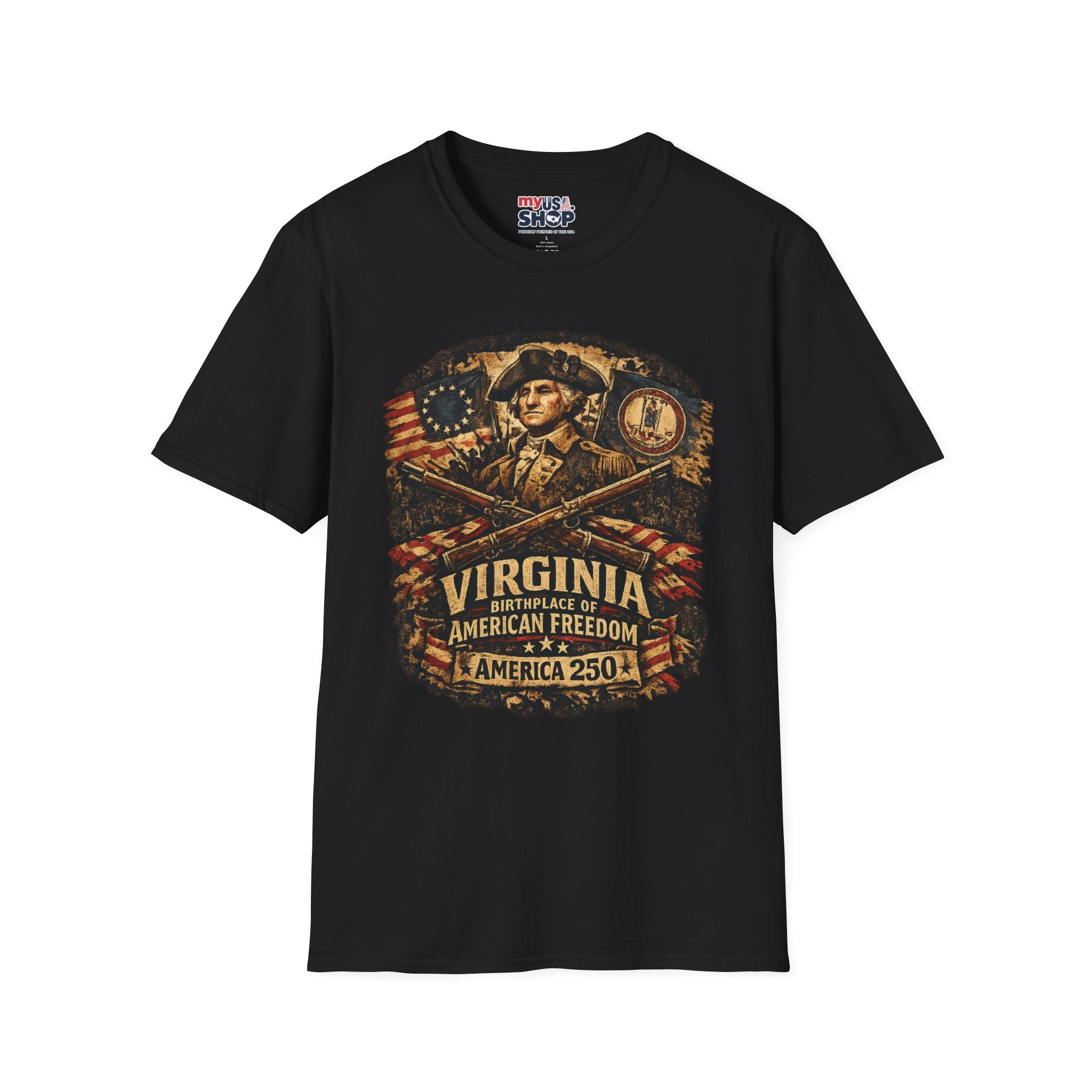 America 250 Virginia- American Freedom Tee Design