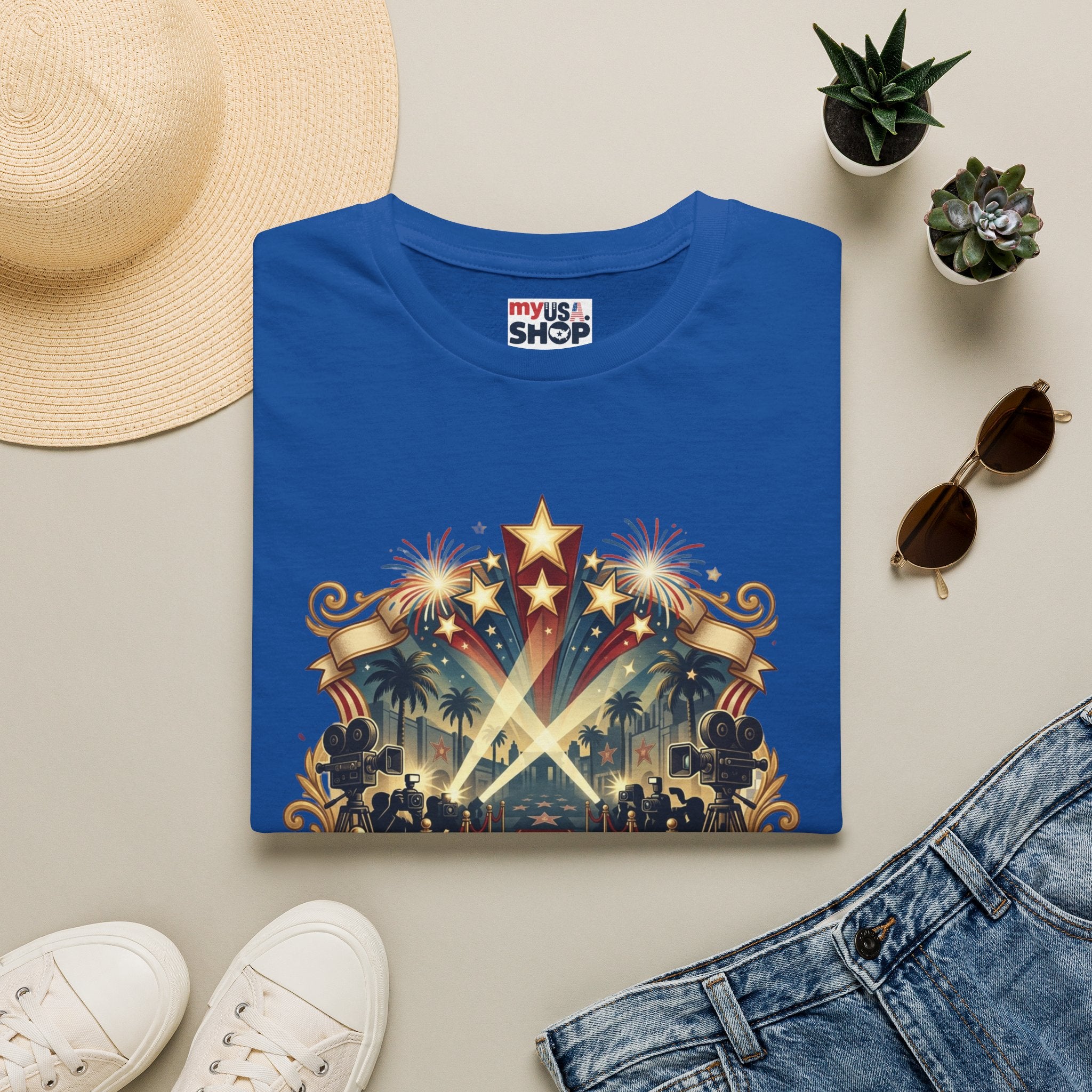 Stars of Freedom T‑Shirt — America 250 Patriotic Celebration Tee Pop Culture