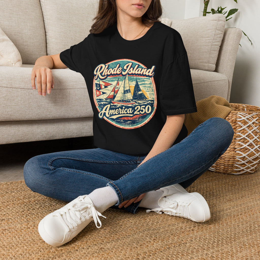 Rhode Island America 250 Shirt — Vintage Sailing Regatta Graphic Tee