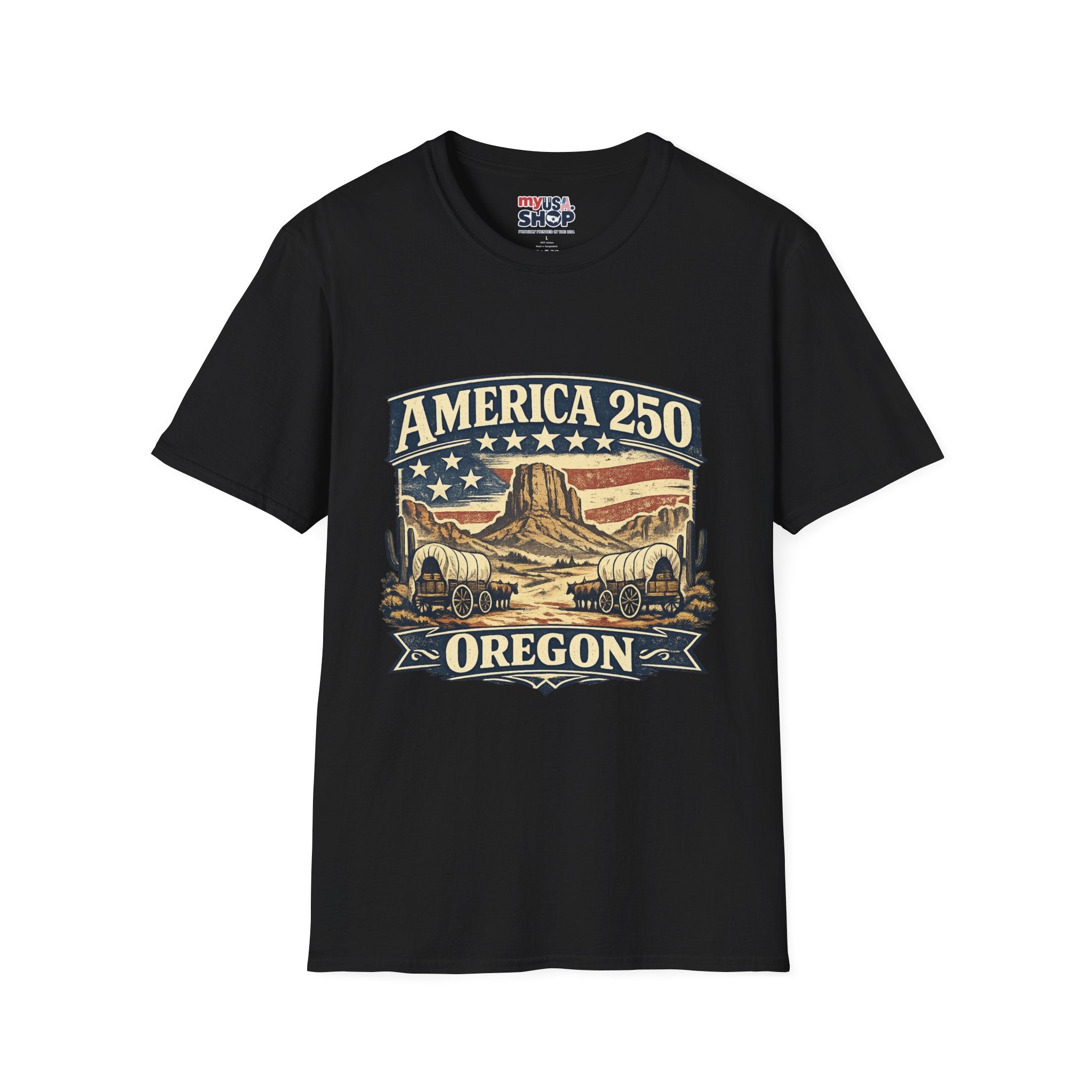 America 250 Shirt — Oregon Western Pioneer Trail Graphic Tee