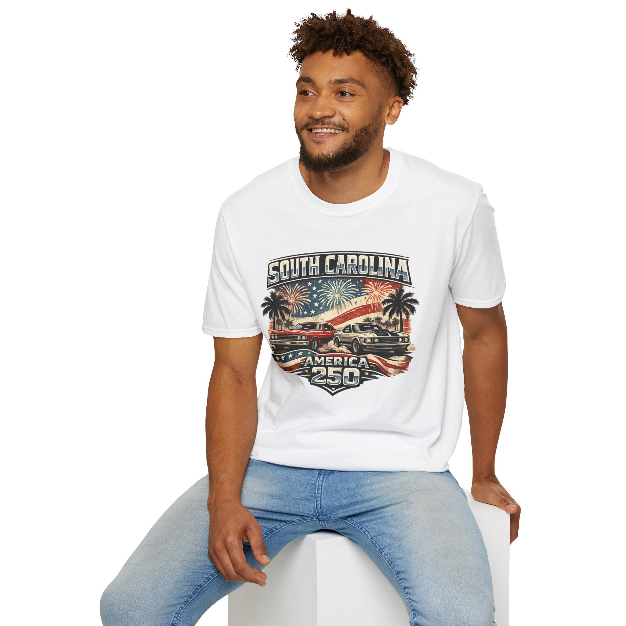 America 250 South Carolina Retro Fireworks T-Shirt