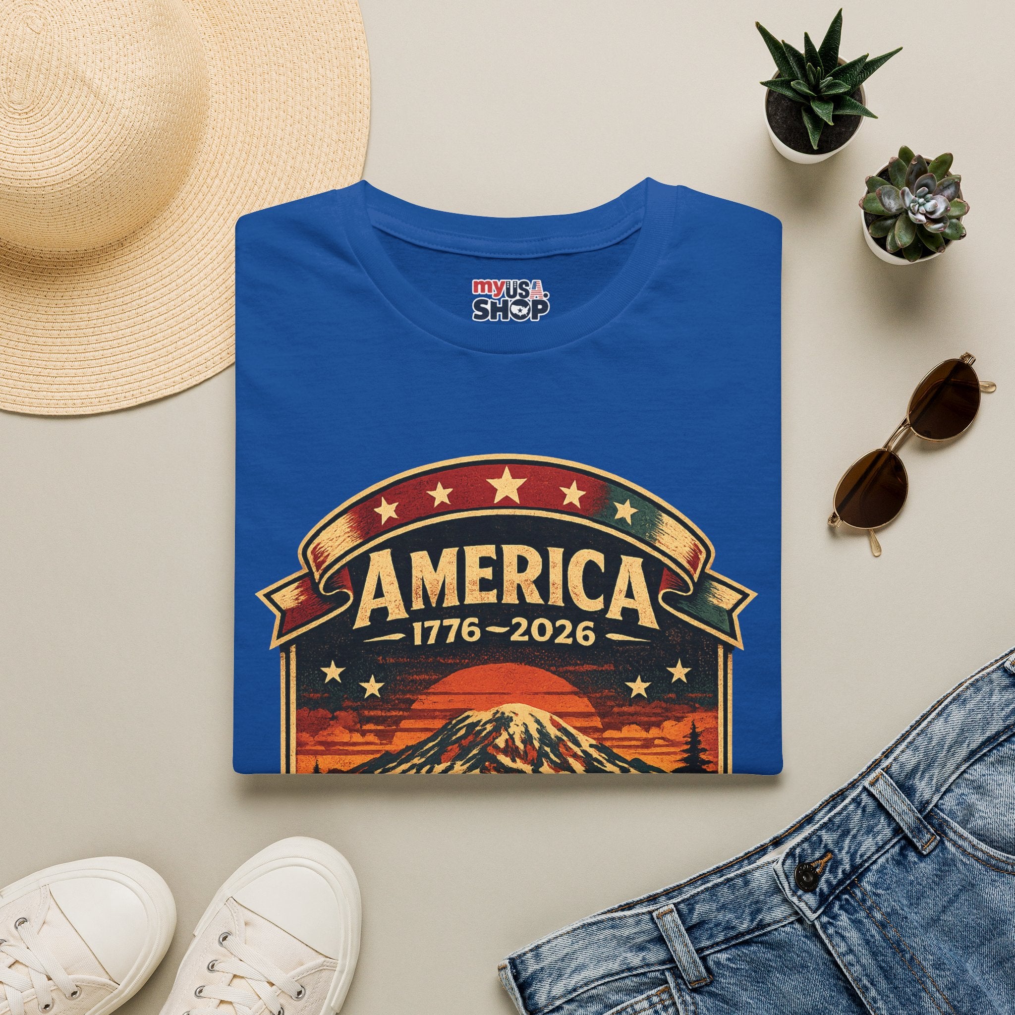 America 250 - Washington State Vintage T-Shirt