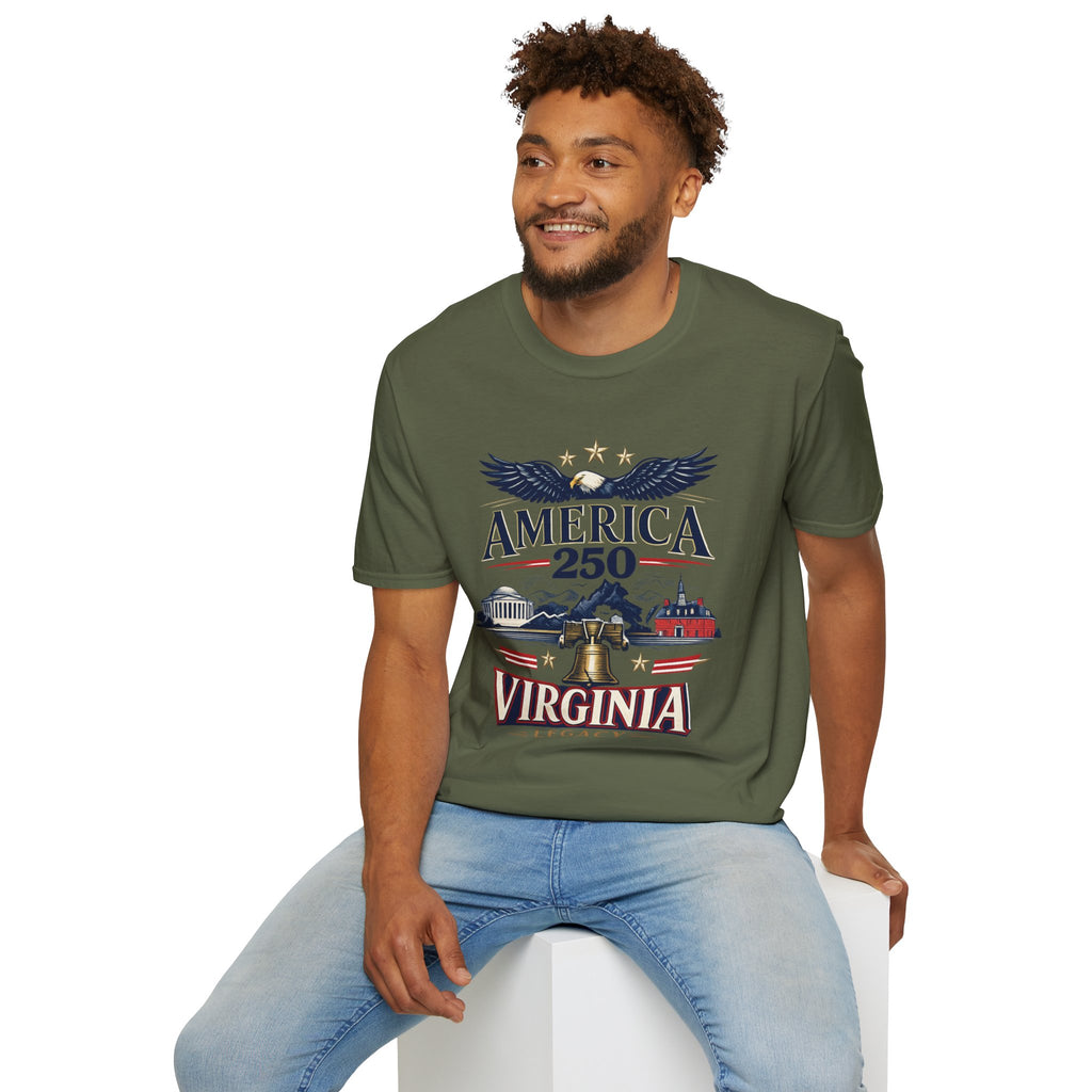 America 250 T‑Shirt – Virginia Legacy Patriotic Anniversary Tee