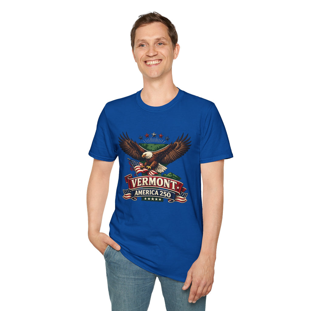 America 250 – Vermont Eagle Heritage Vintage Tee Design
