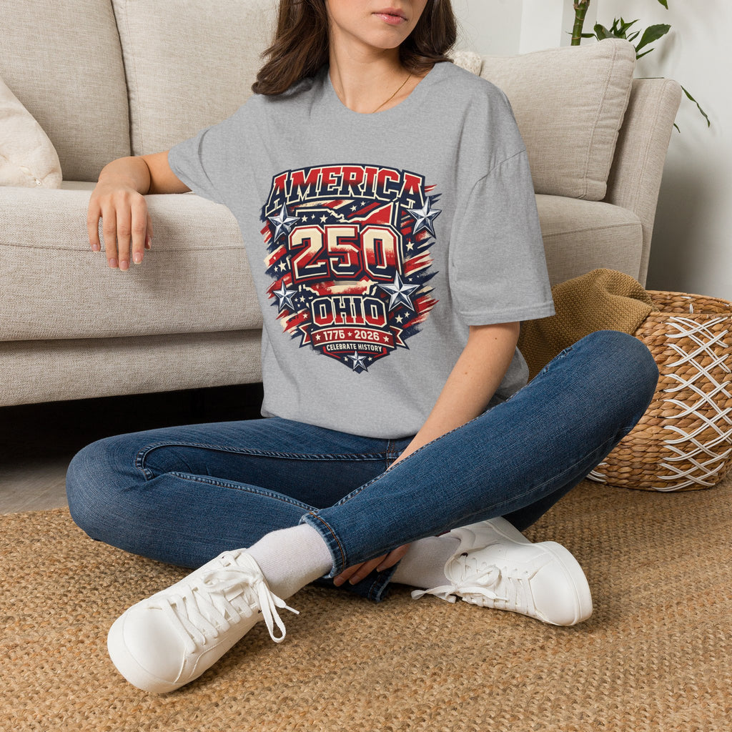 America 250 Ohio Commemorative T-Shirt — 250th Anniversary Patriotic Tee