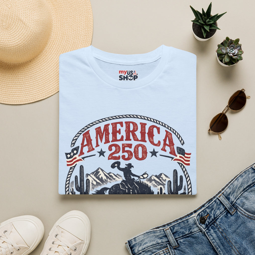 America 250 Utah State Shirt — Retro Rodeo Freedom Graphic Tee
