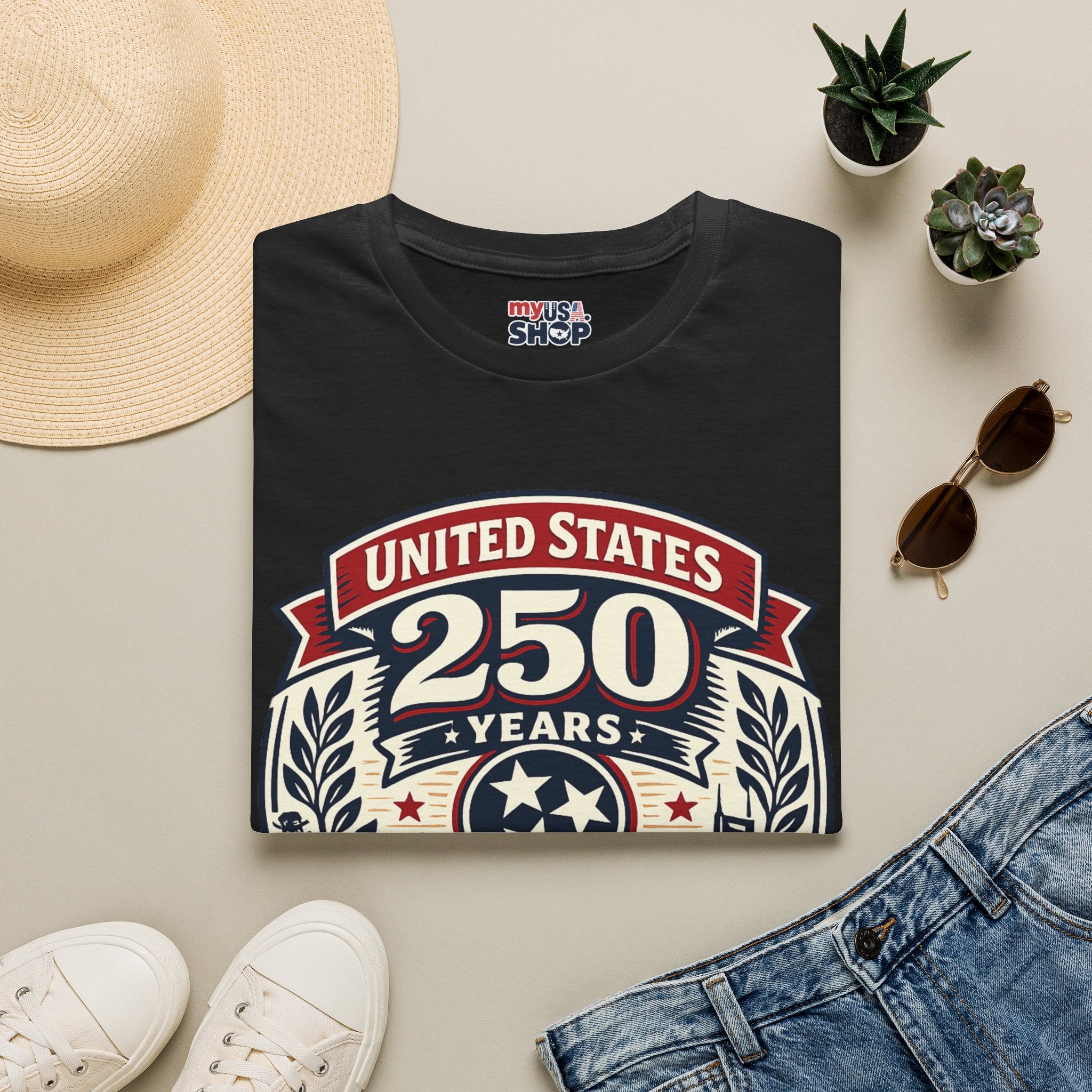 America 250 Tennessee T-Shirt — United States 250 Years Heritage Graphic Tee