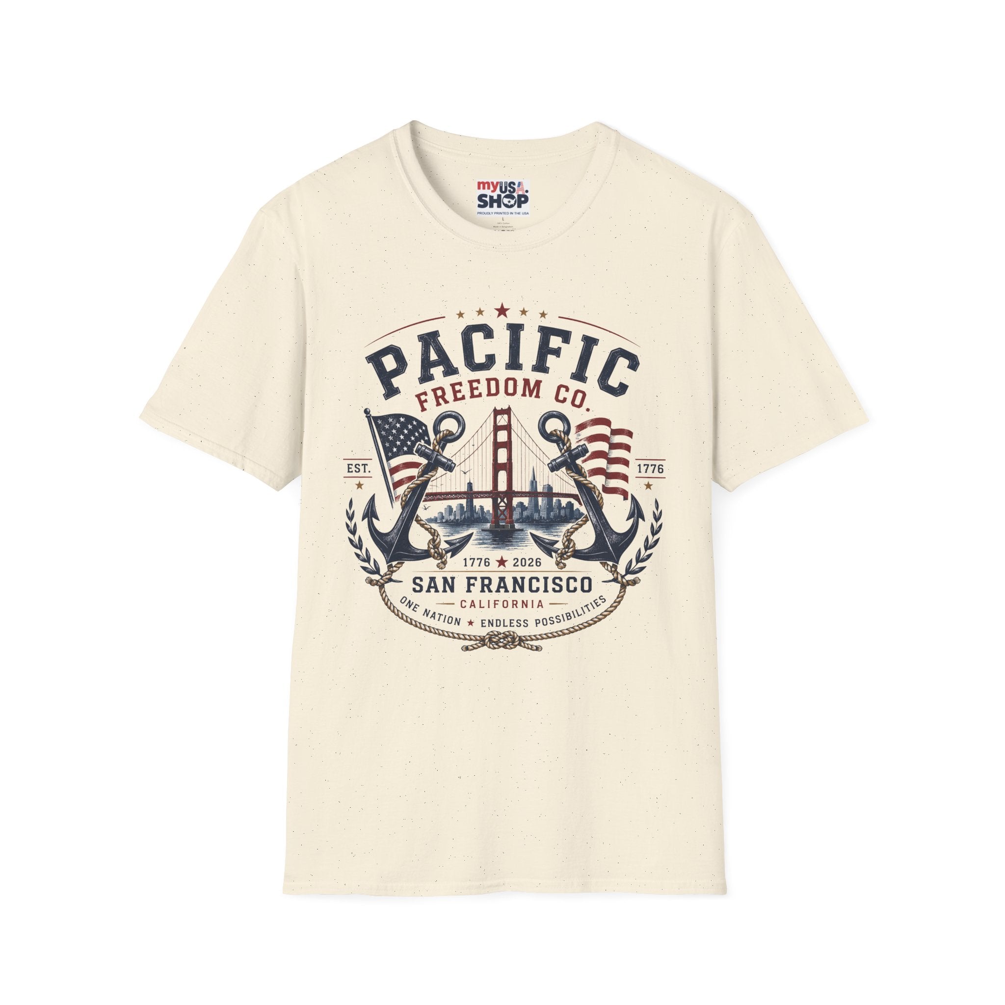 America 250 Pacific Freedom Co. San Francisco California T-Shirt