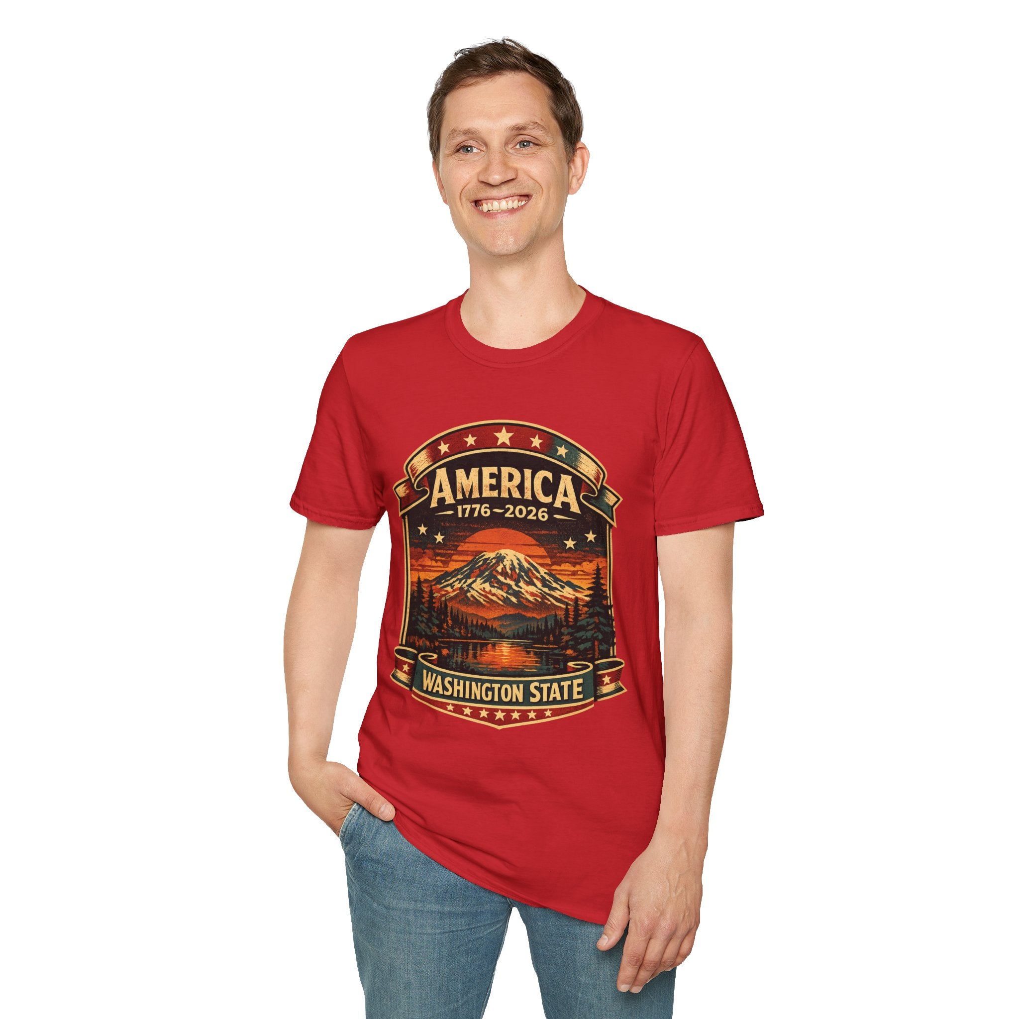 America 250 - Washington State Vintage T-Shirt