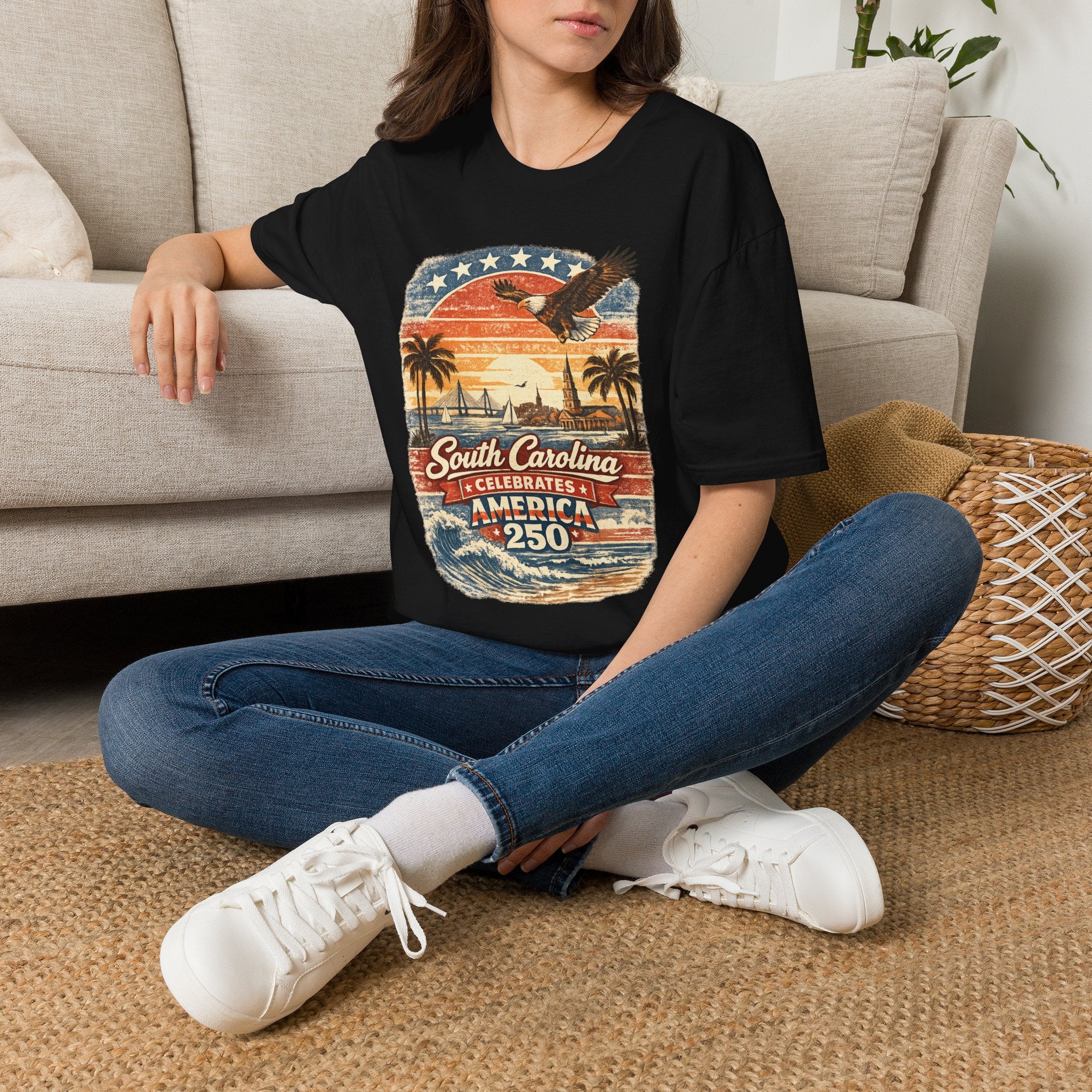 South Carolina Vintage Eagle T-Shirt — America Celebrates 250 Retro Tee