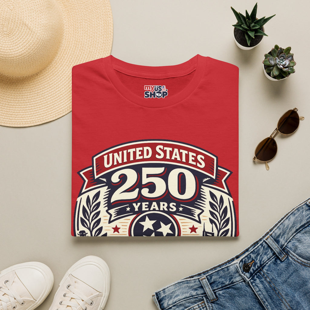 America 250 Tennessee T-Shirt — United States 250 Years Heritage Graphic Tee