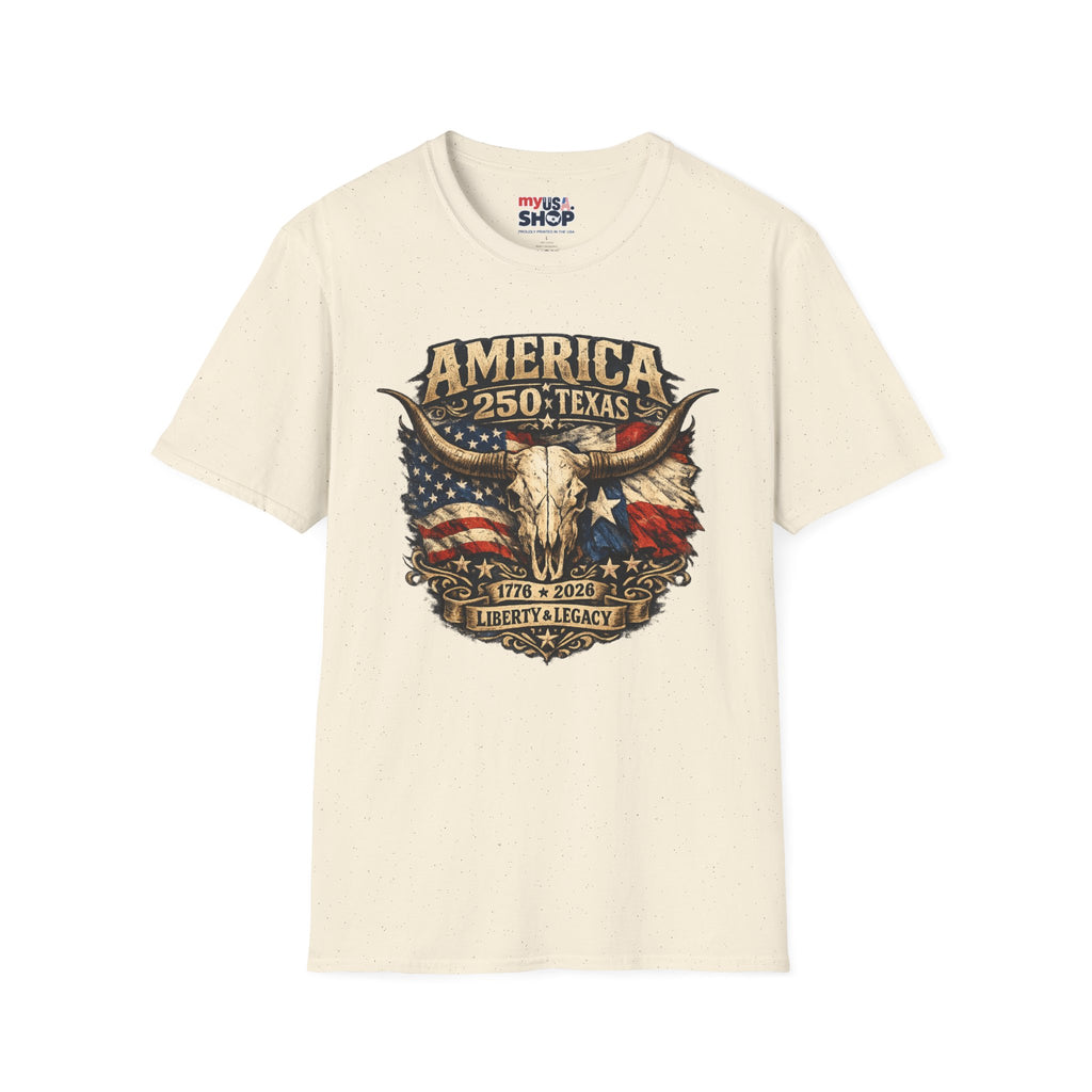 America 250 Texas T-Shirt — 250th Anniversary Vintage Flag Design