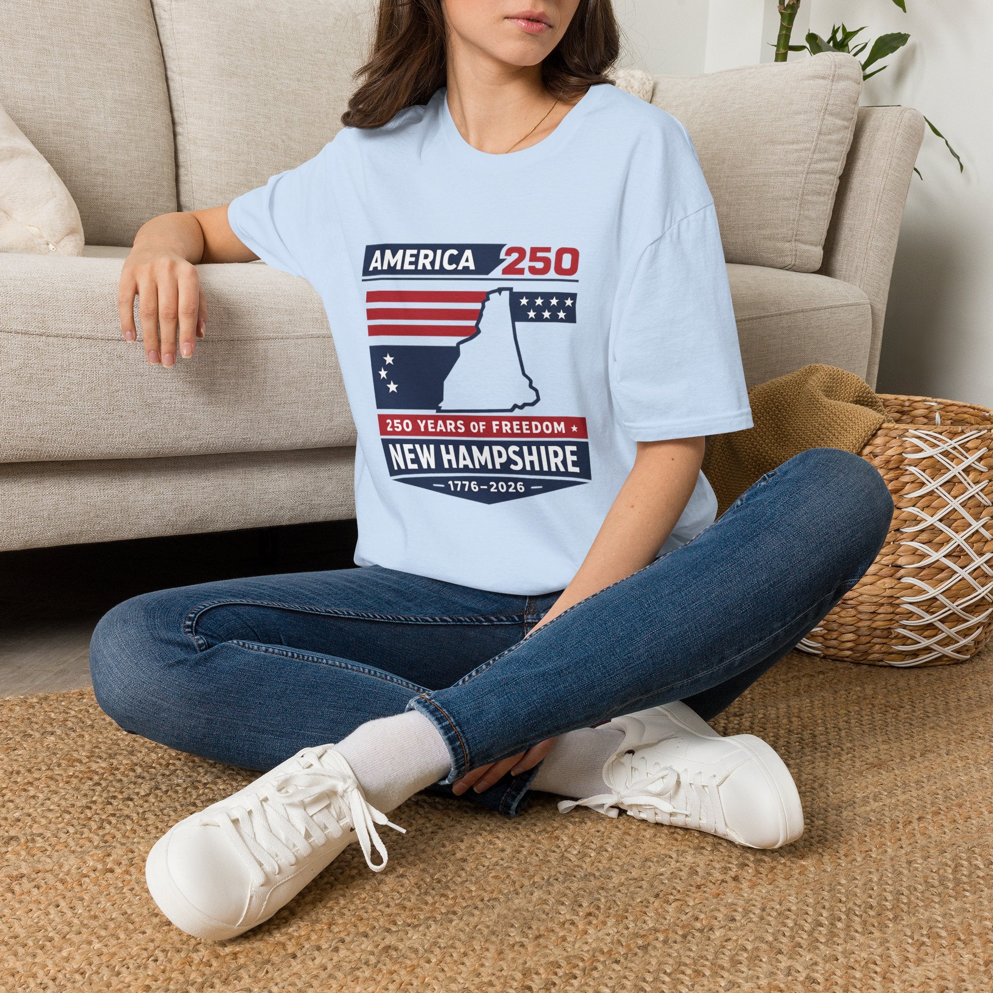 America 250 x New Hampshire Map
