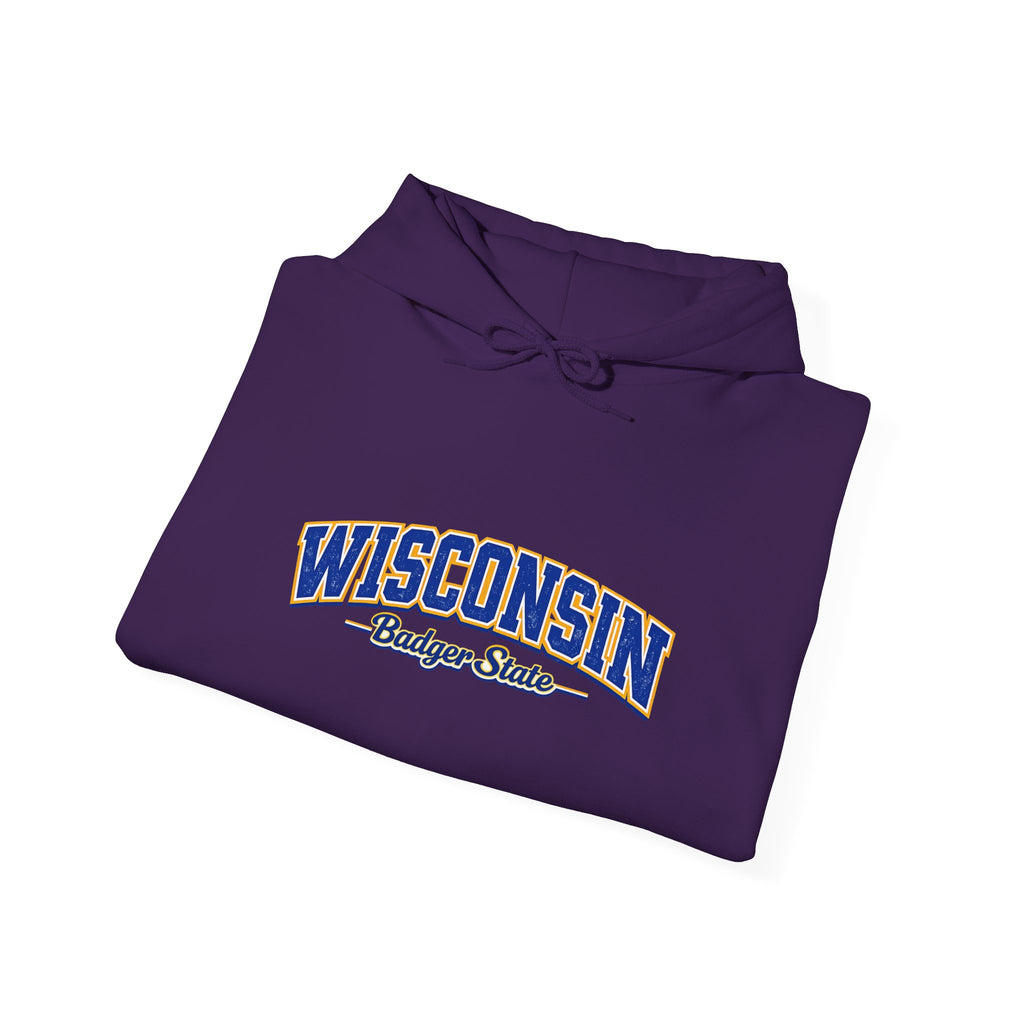 Wisconsin Badger State Heavy Blend Hooded Sweatshirt