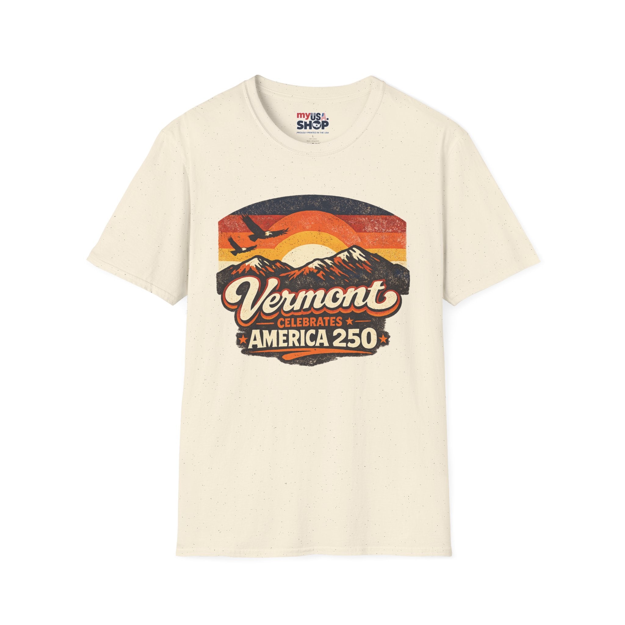 America 250 – Vermont Eagle Mountain Sunset Vintage Tee Design
