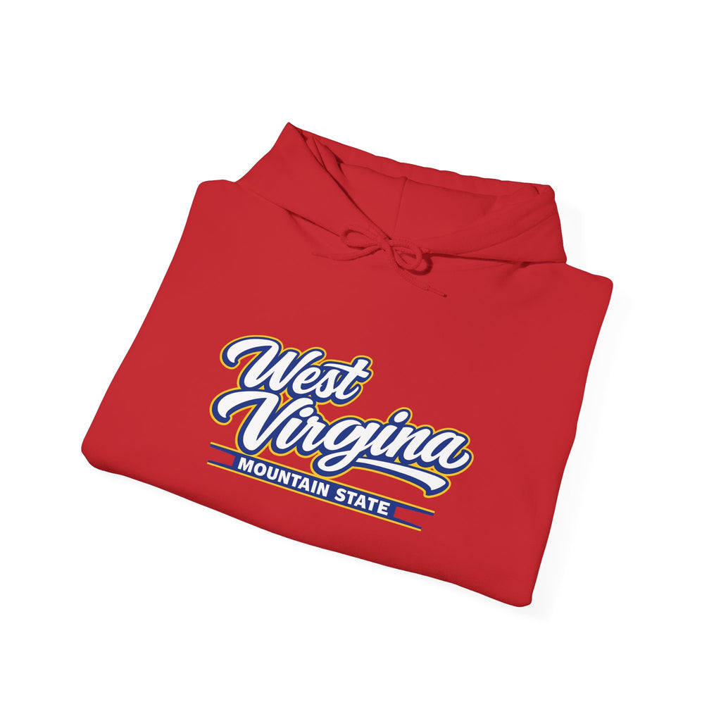 West Virginia Mountain State Heavy Blend Hooded Sweatshirt