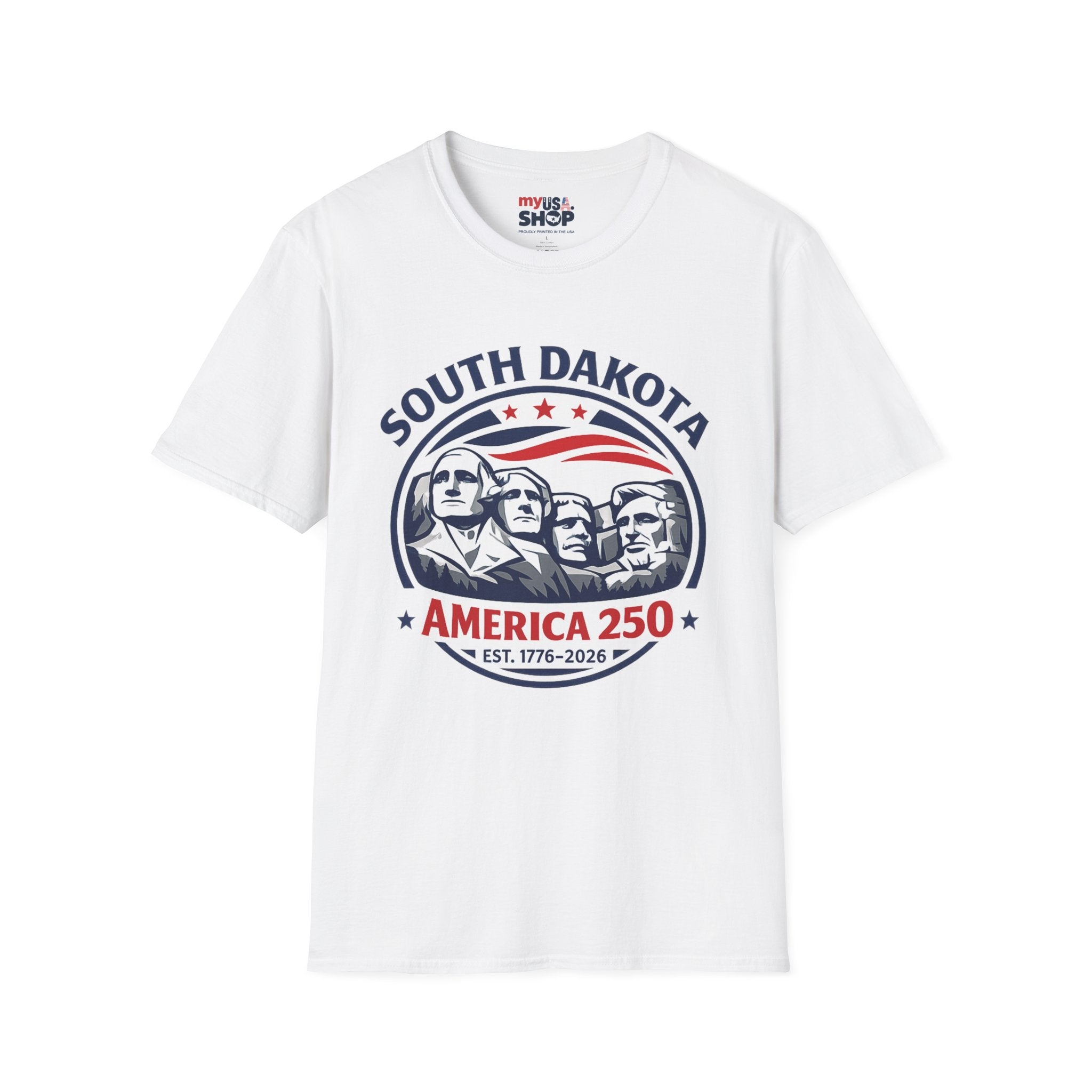 America 250 South Dakota T-Shirt — Classic Patriotic Badge Graphic Tee