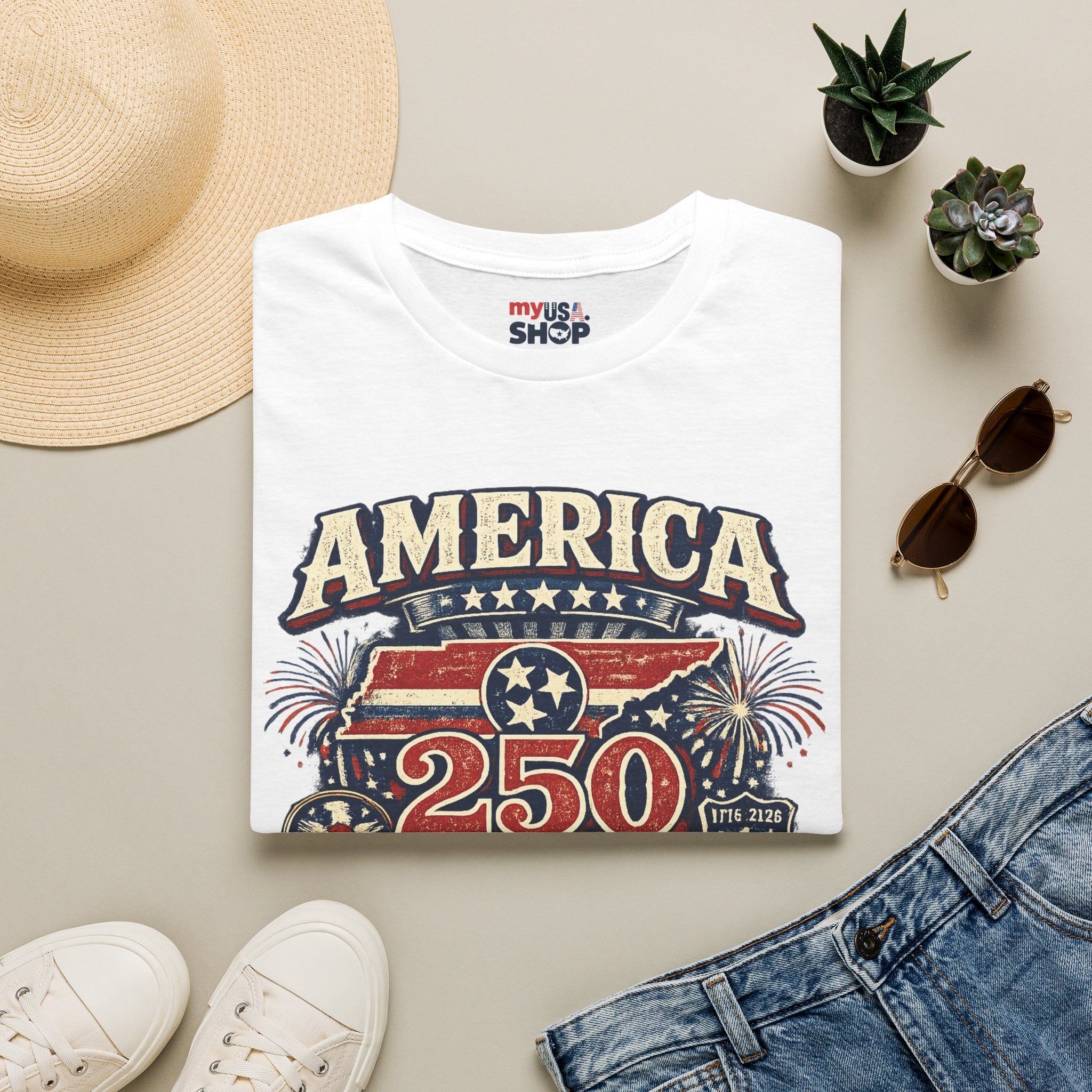 America 250 Tennessee Pride Shirt — 250 Years of Freedom Graphic Tee