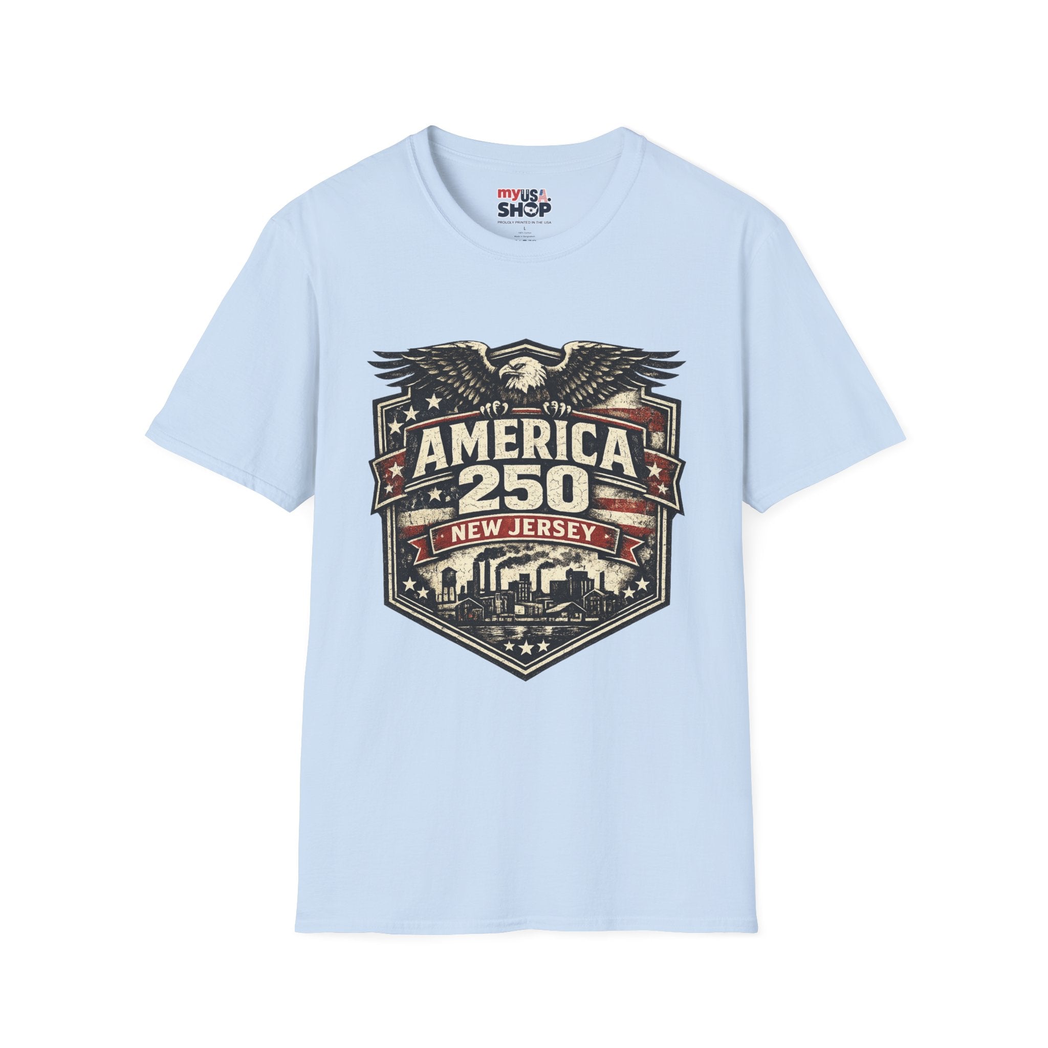 America 250 New Jersey — Vintage Eagle Patriotic