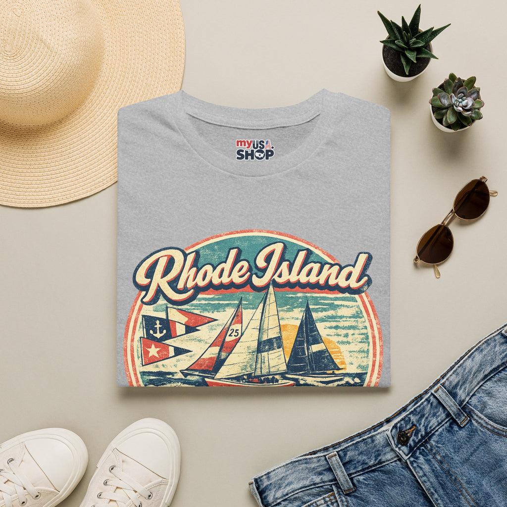 Rhode Island America 250 Shirt — Vintage Sailing Regatta Graphic Tee