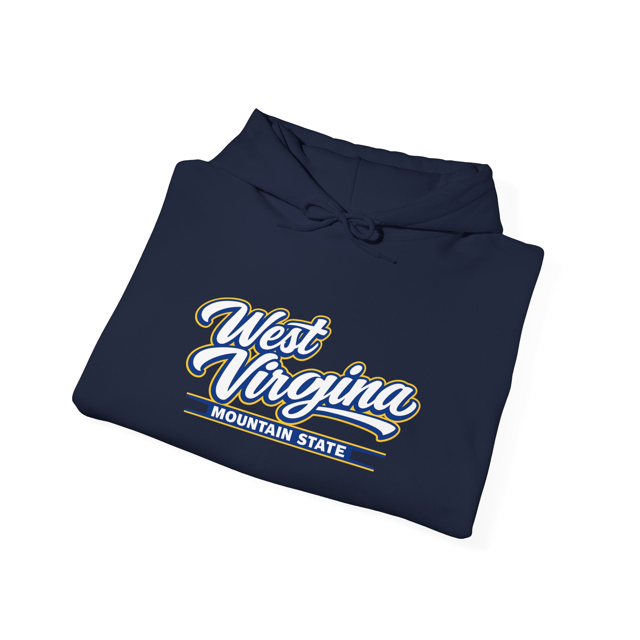 West Virginia Mountain State Heavy Blend Hooded Sweatshirt