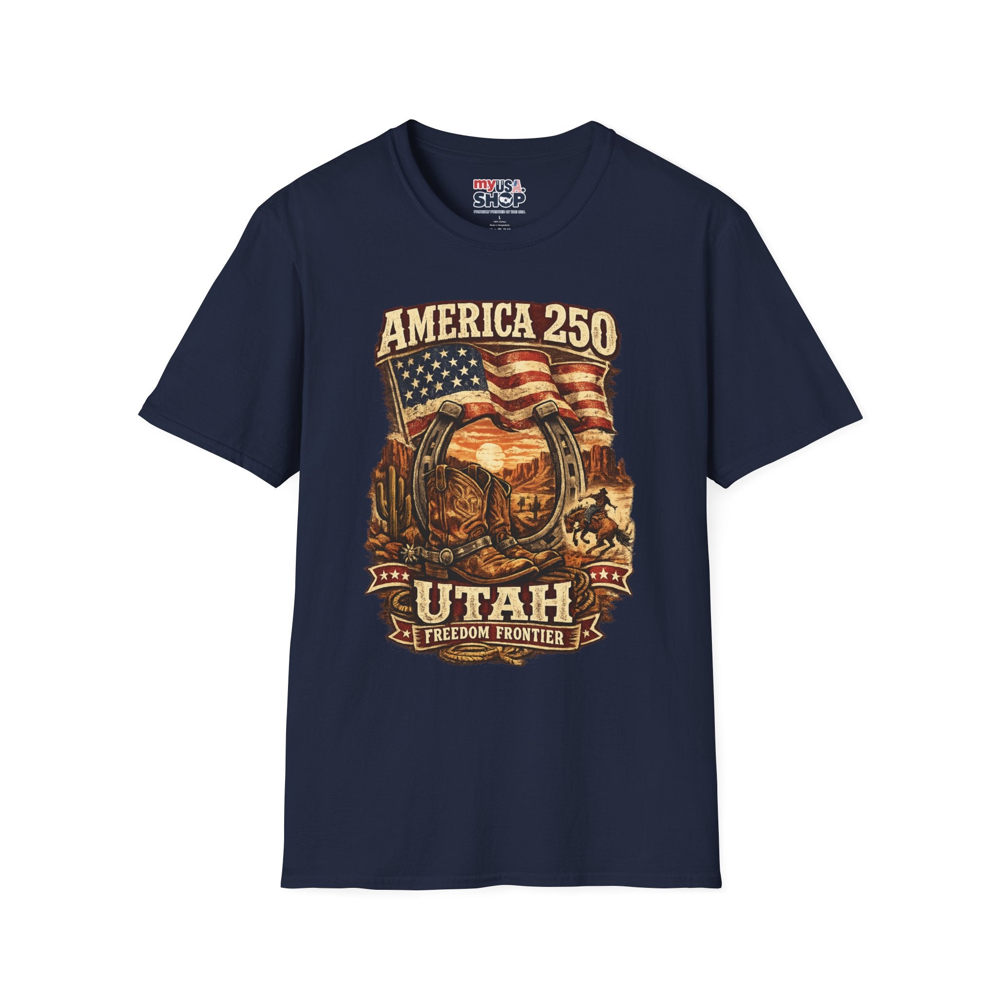 America 250 Utah T-Shirt — Freedom Frontier Western Graphic Tee