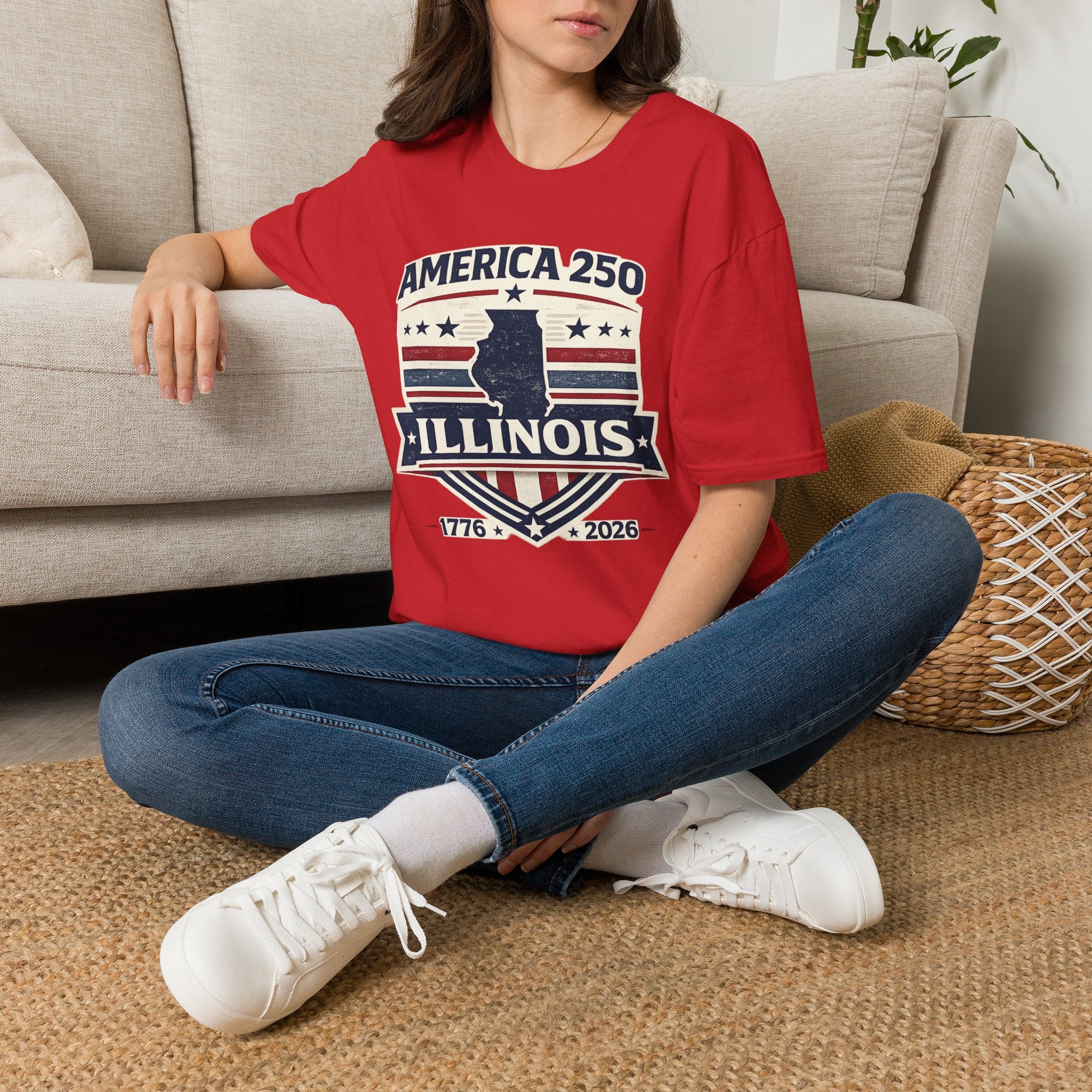 America 250 Illinois T-Shirt — 1776–2026 USA State Pride Tee