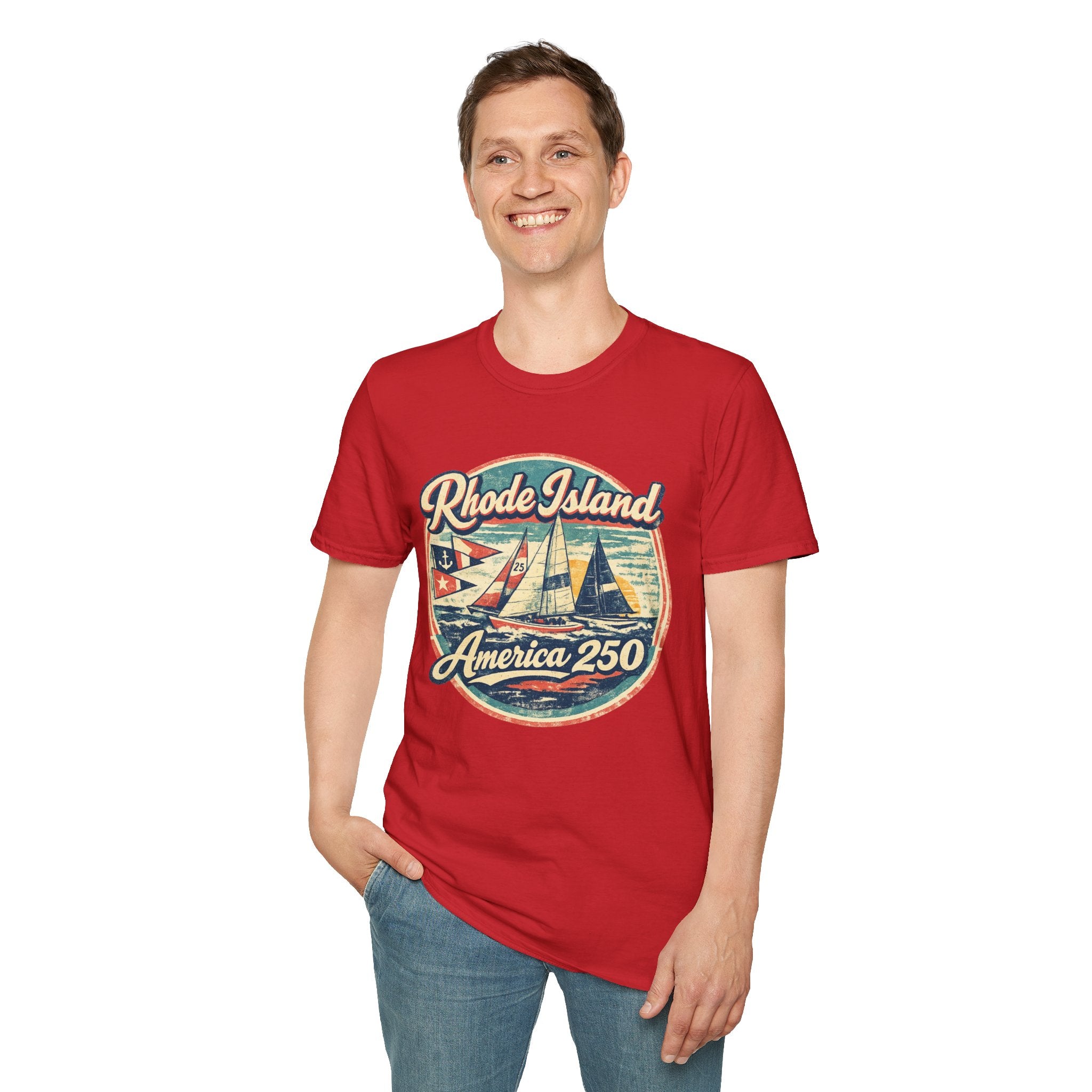 Rhode Island America 250 Shirt — Vintage Sailing Regatta Graphic Tee