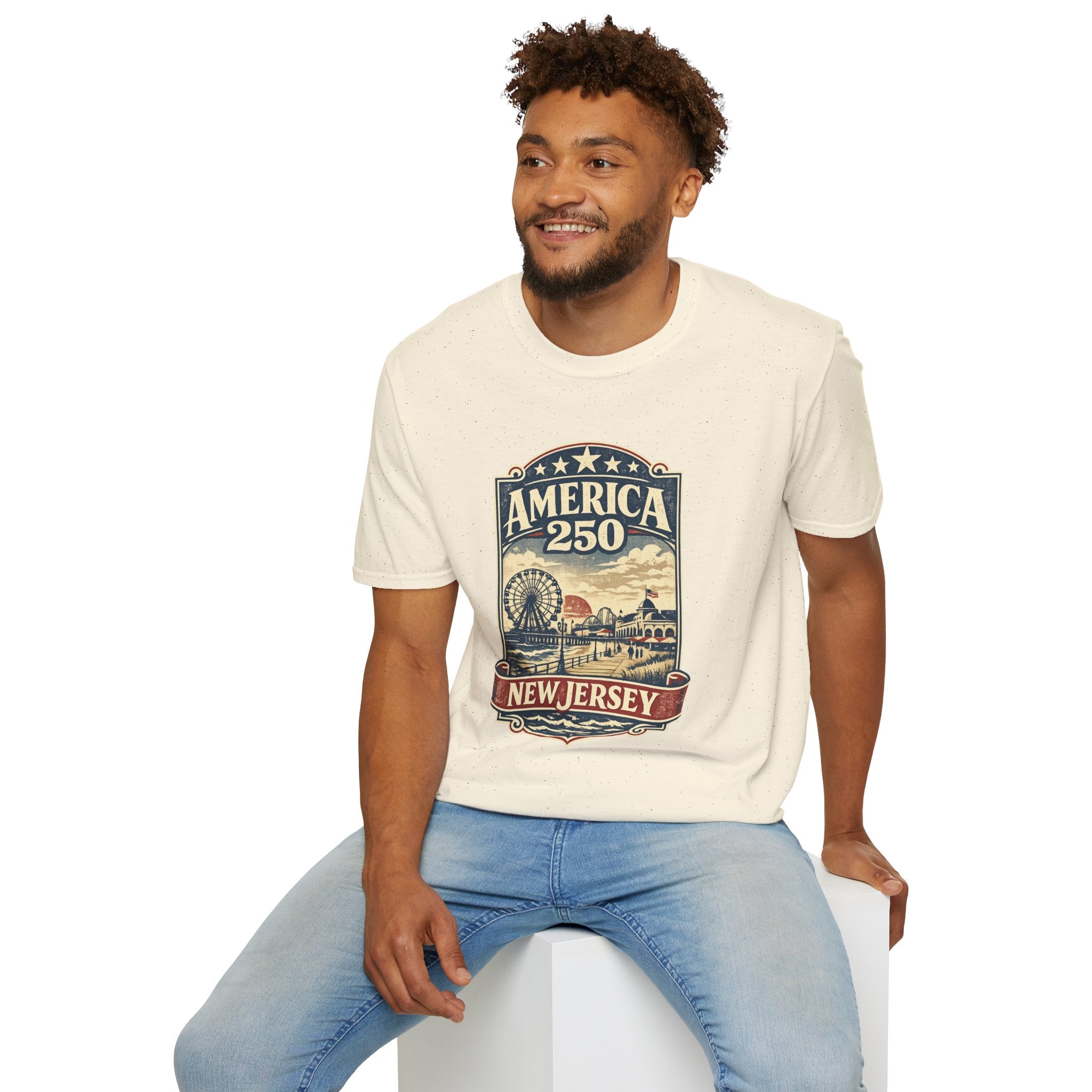 America 250 New Jersey Vintage Patriotic Graphic