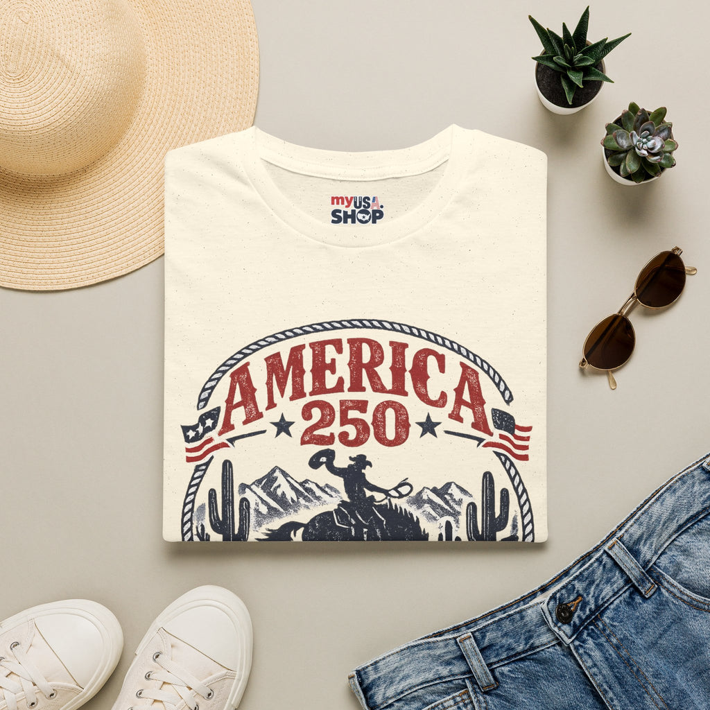 America 250 Utah State Shirt — Retro Rodeo Freedom Graphic Tee