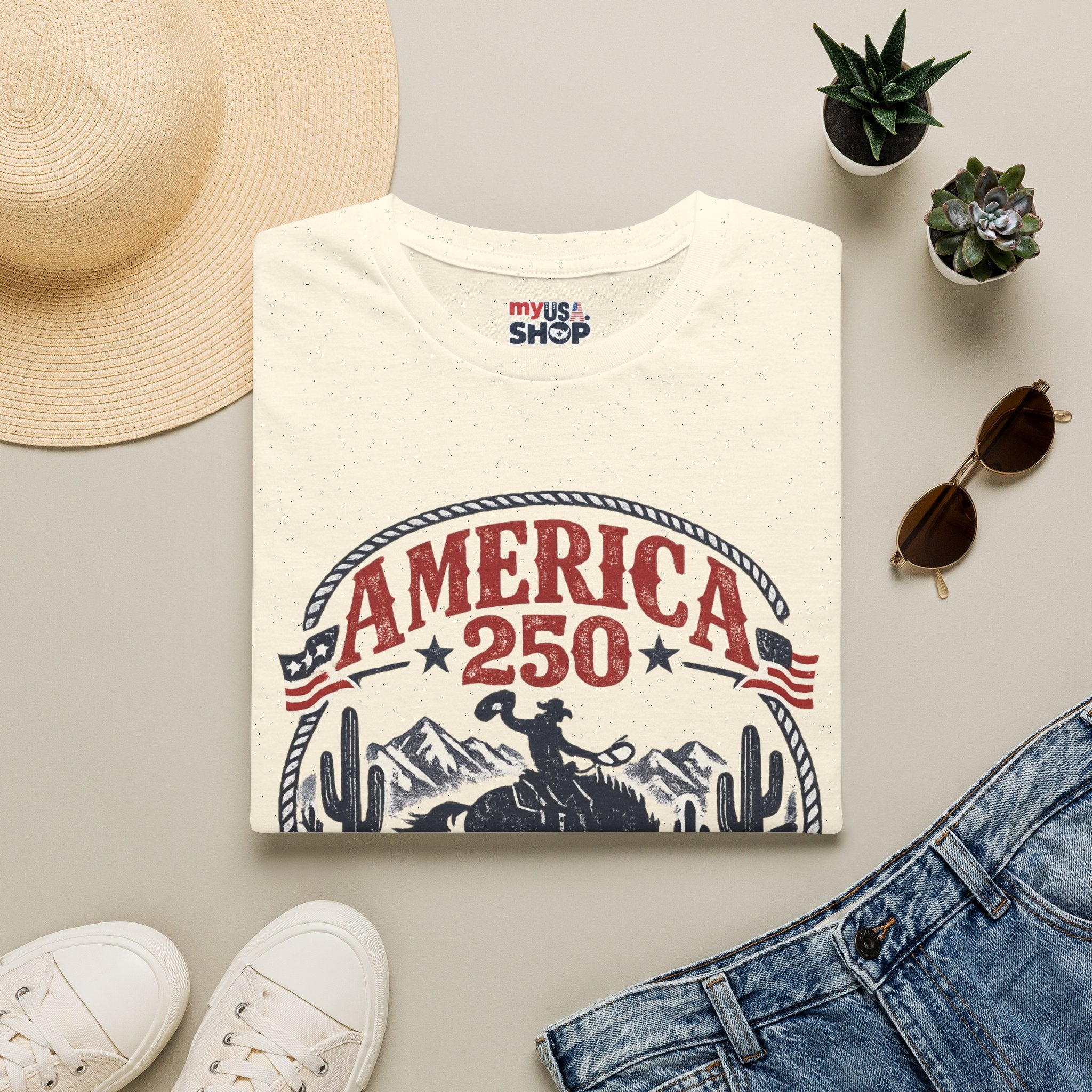 America 250 Utah State Shirt — Retro Rodeo Freedom Graphic Tee