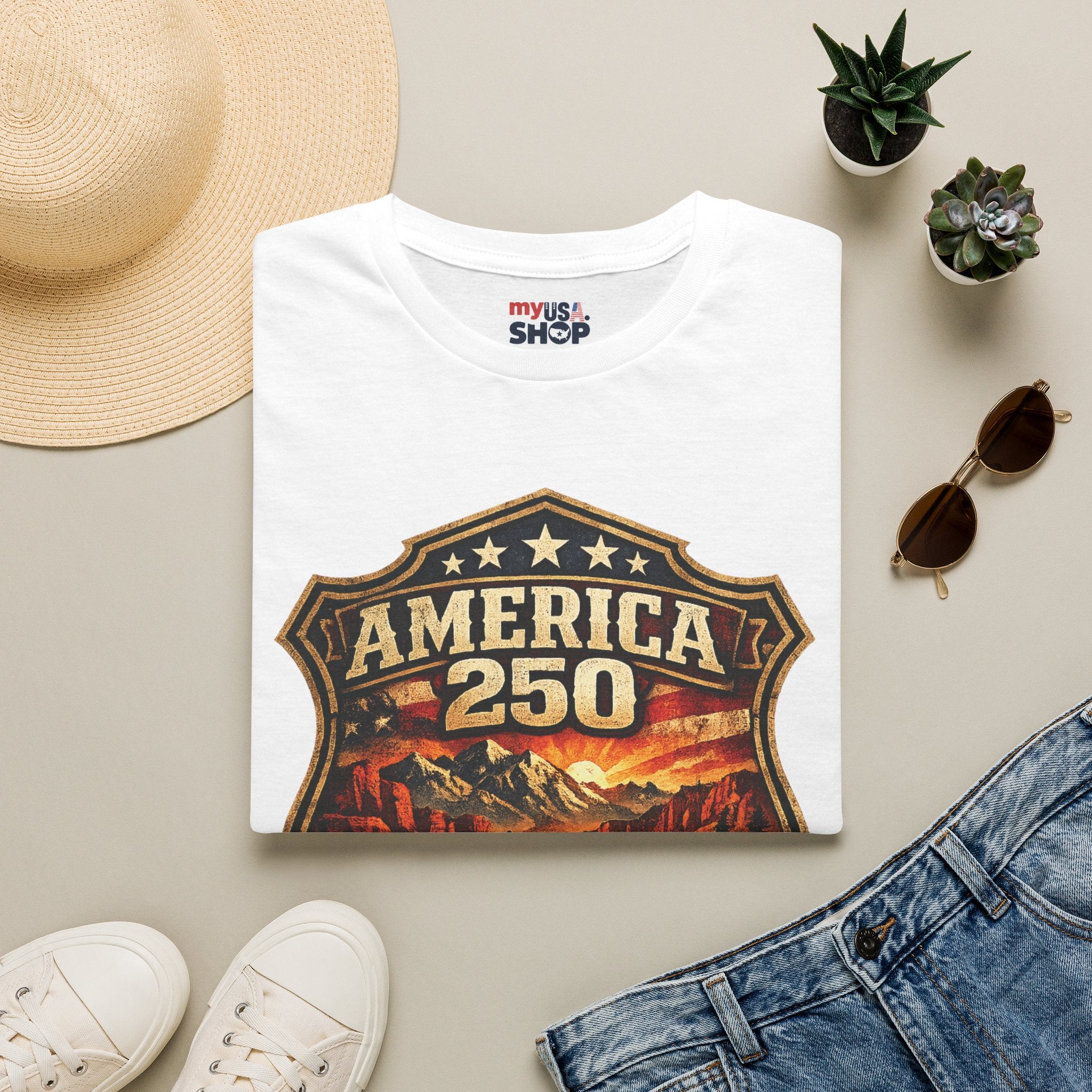 America 250 Utah State Shirt — Vintage Canyon Heritage Tee