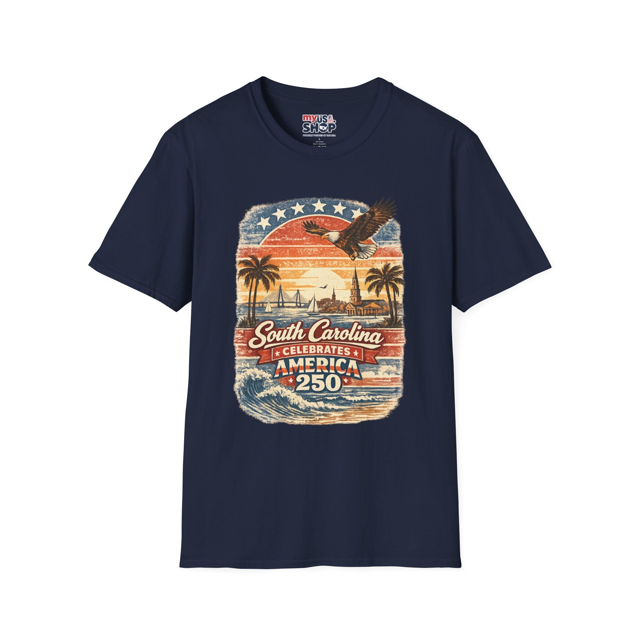 South Carolina Vintage Eagle T-Shirt — America Celebrates 250 Retro Tee