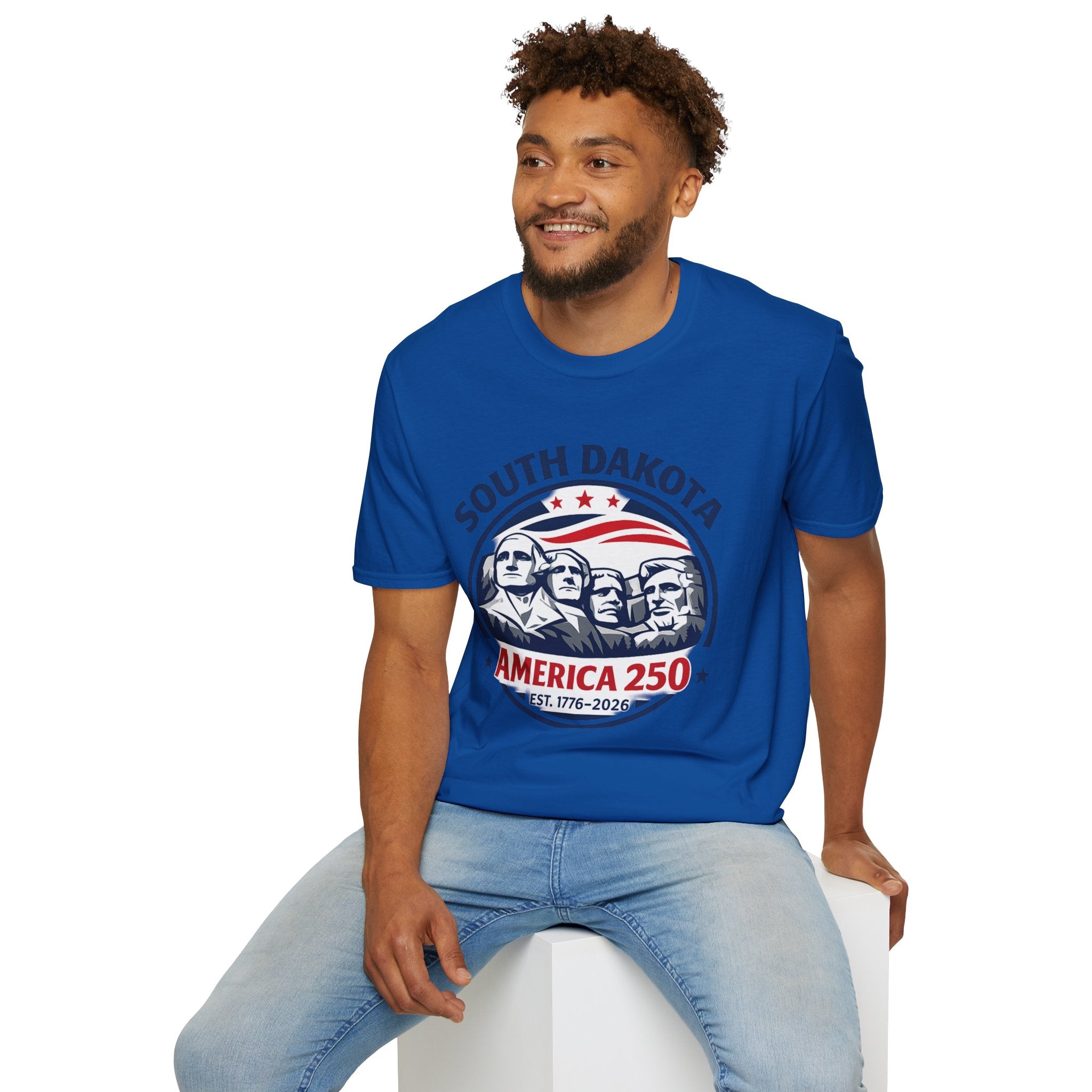 America 250 South Dakota T-Shirt — Classic Patriotic Badge Graphic Tee