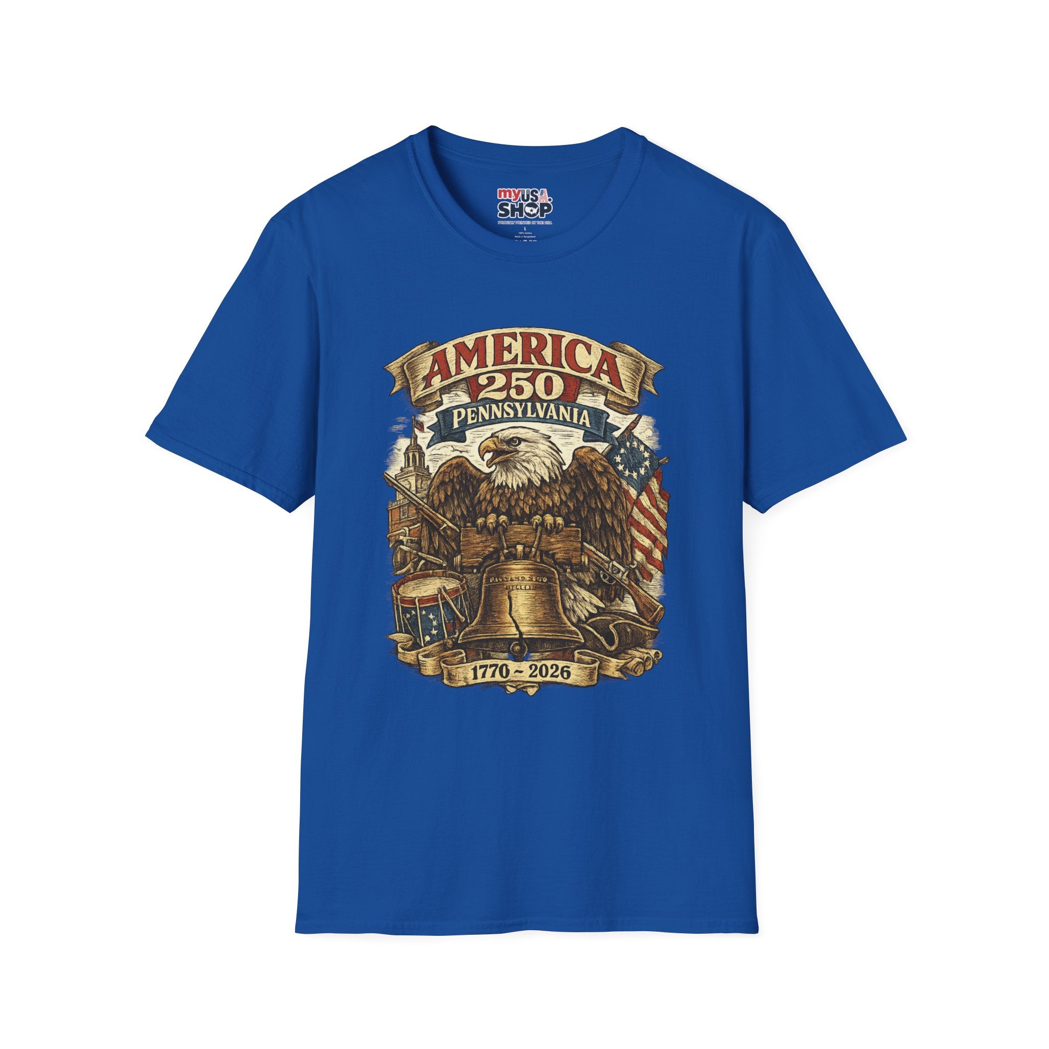 Pennsylvania America 250 Shirt — Colonial Eagle Heritage Graphic Tee