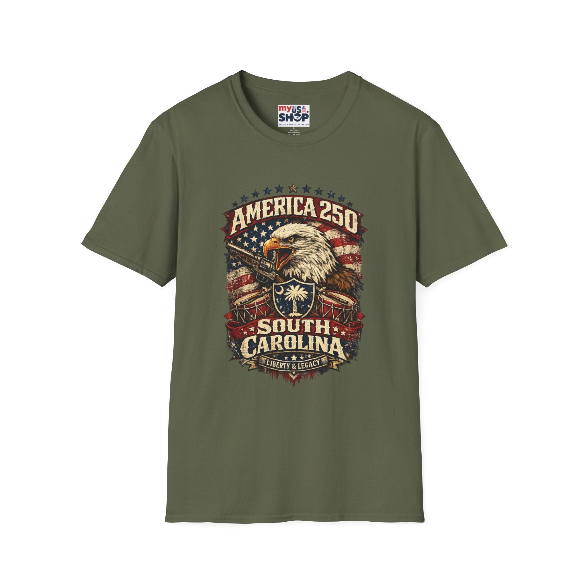 T-Shirt — America 250 South Carolina Vintage Eagle Patriotic Tee