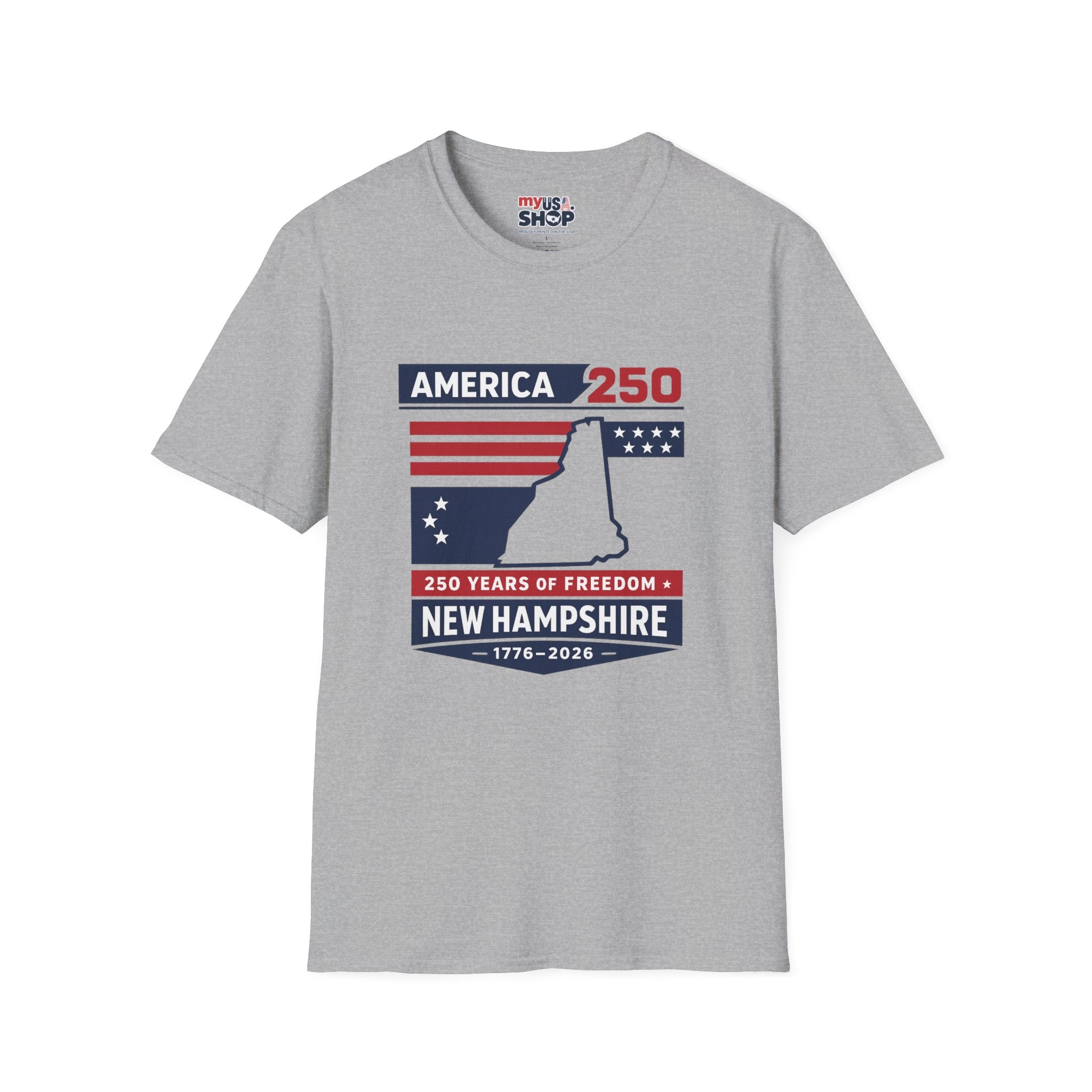 America 250 x New Hampshire Map