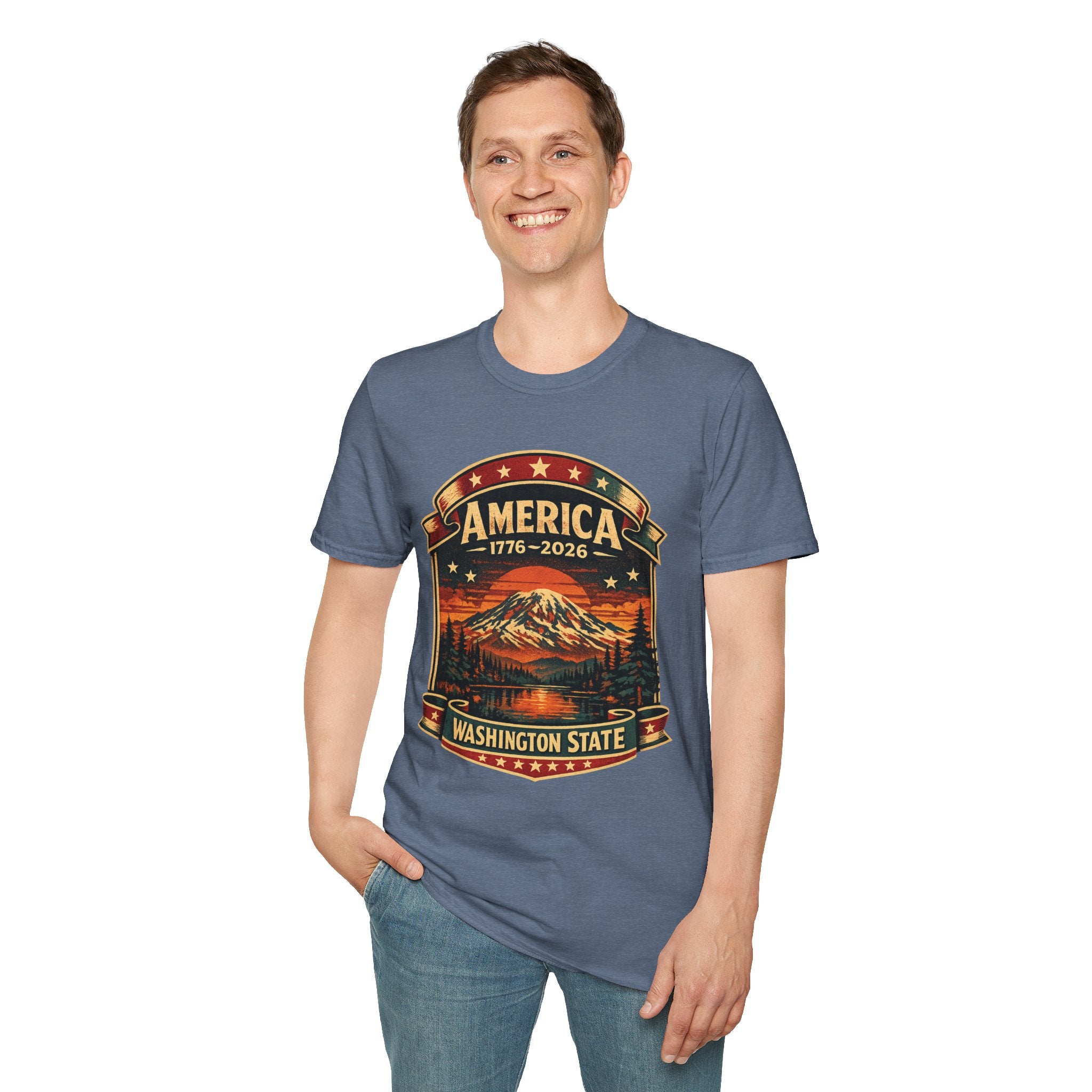 America 250 - Washington State Vintage T-Shirt