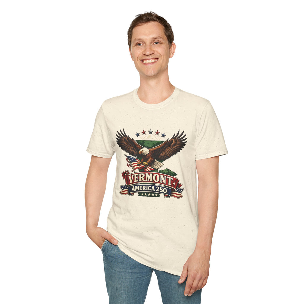 America 250 – Vermont Eagle Heritage Vintage Tee Design