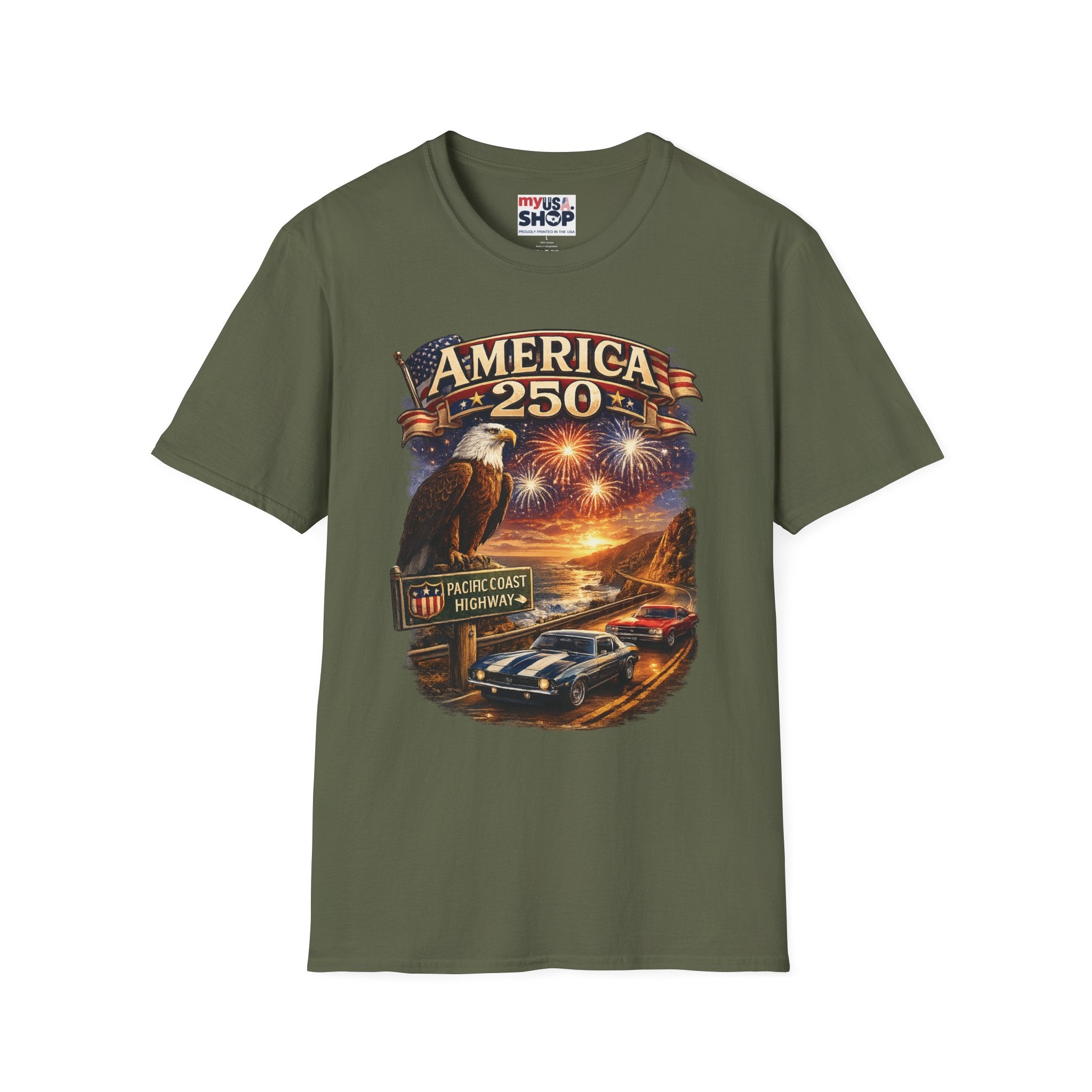 America 250 Eagle Fireworks T-Shirt