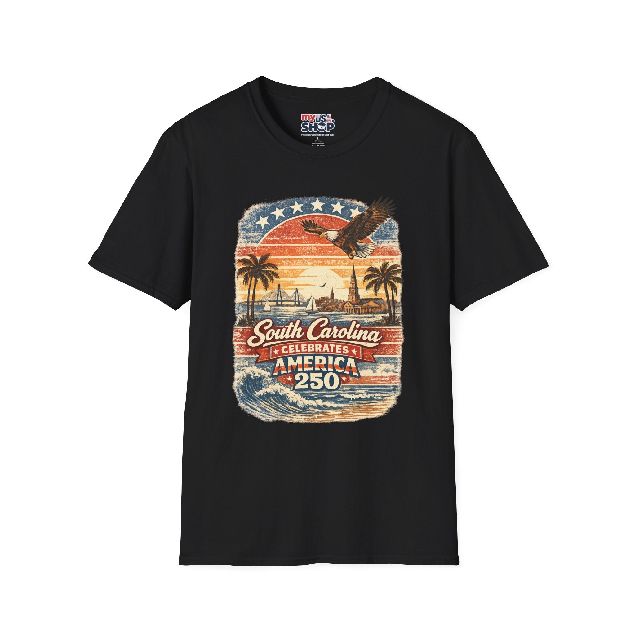 South Carolina Vintage Eagle T-Shirt — America Celebrates 250 Retro Tee
