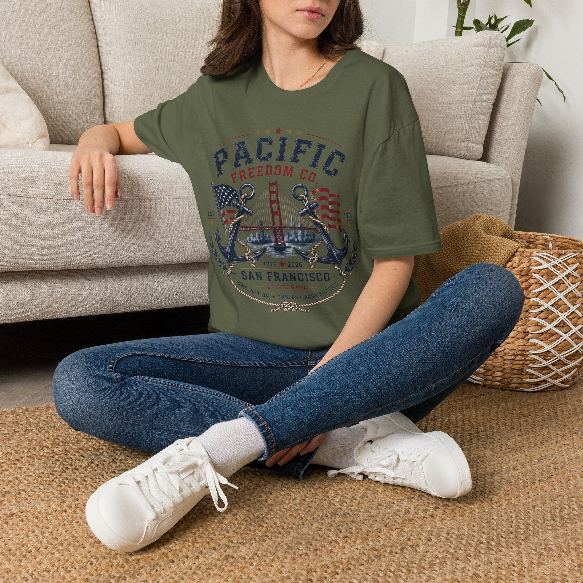 America 250 Pacific Freedom Co. San Francisco California T-Shirt