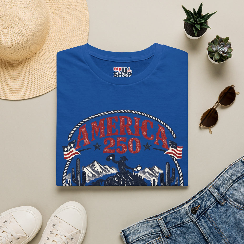 America 250 Utah State Shirt — Retro Rodeo Freedom Graphic Tee